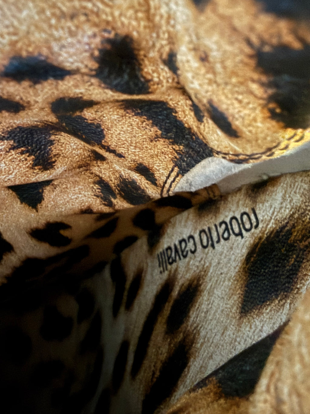 Iconici stivali Roberto Cavalli SS2002 pelle laserata e seta patchwork nuovi