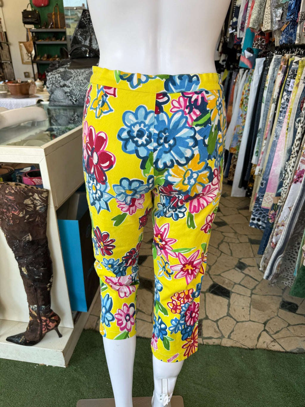 Jeans Moschino Capri fiori 2000s