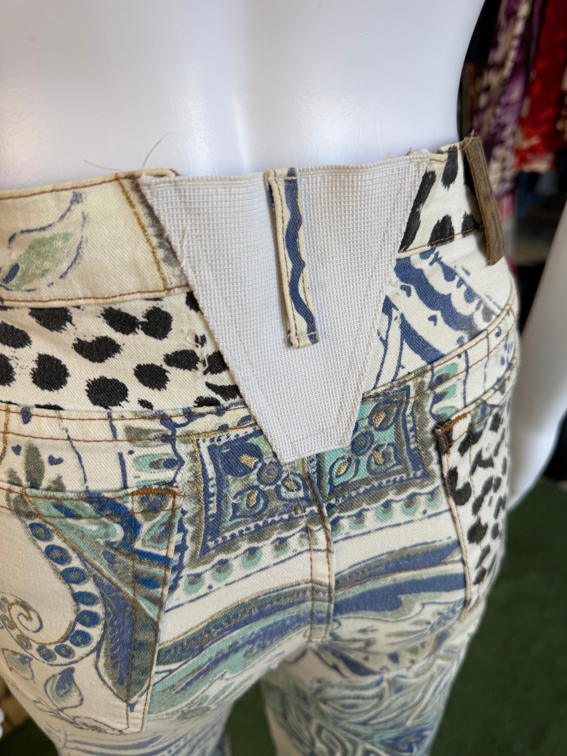 Jeans Roberto Cavalli SS2005 leopardo e fiori