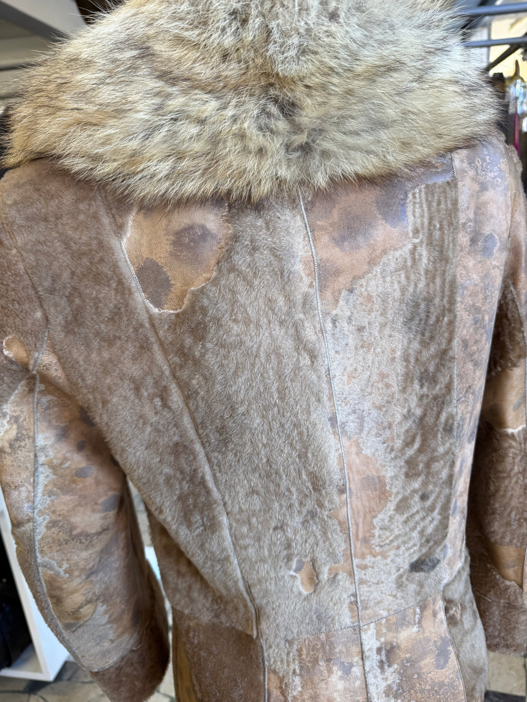 Cappotto shearling cavallino pezzato stile 2000