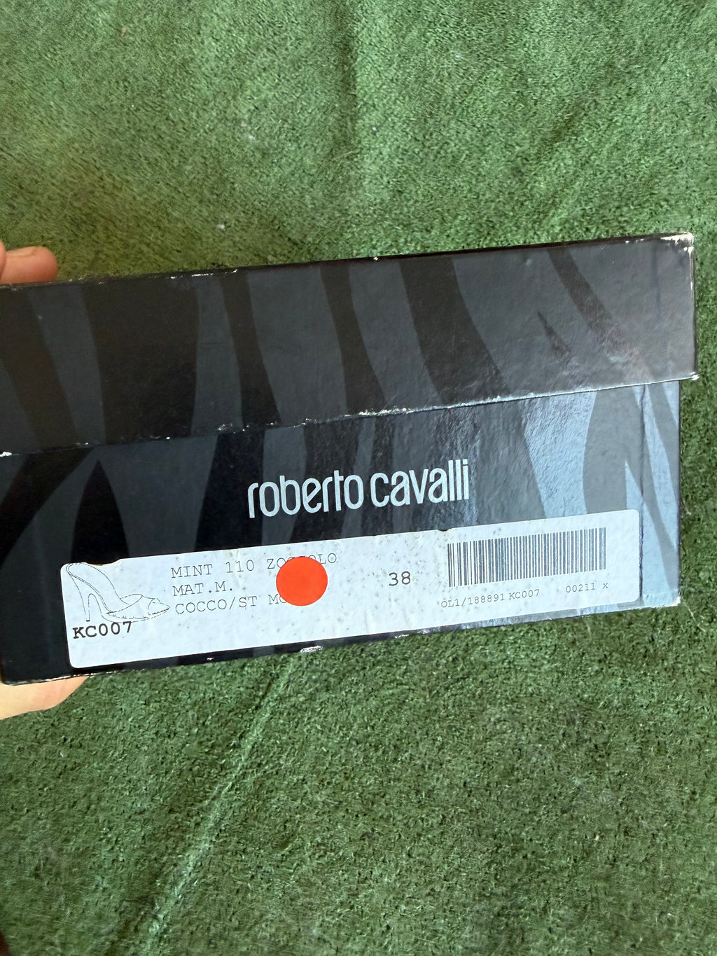 Sandalo sabot Roberto Cavalli cocco 2000s