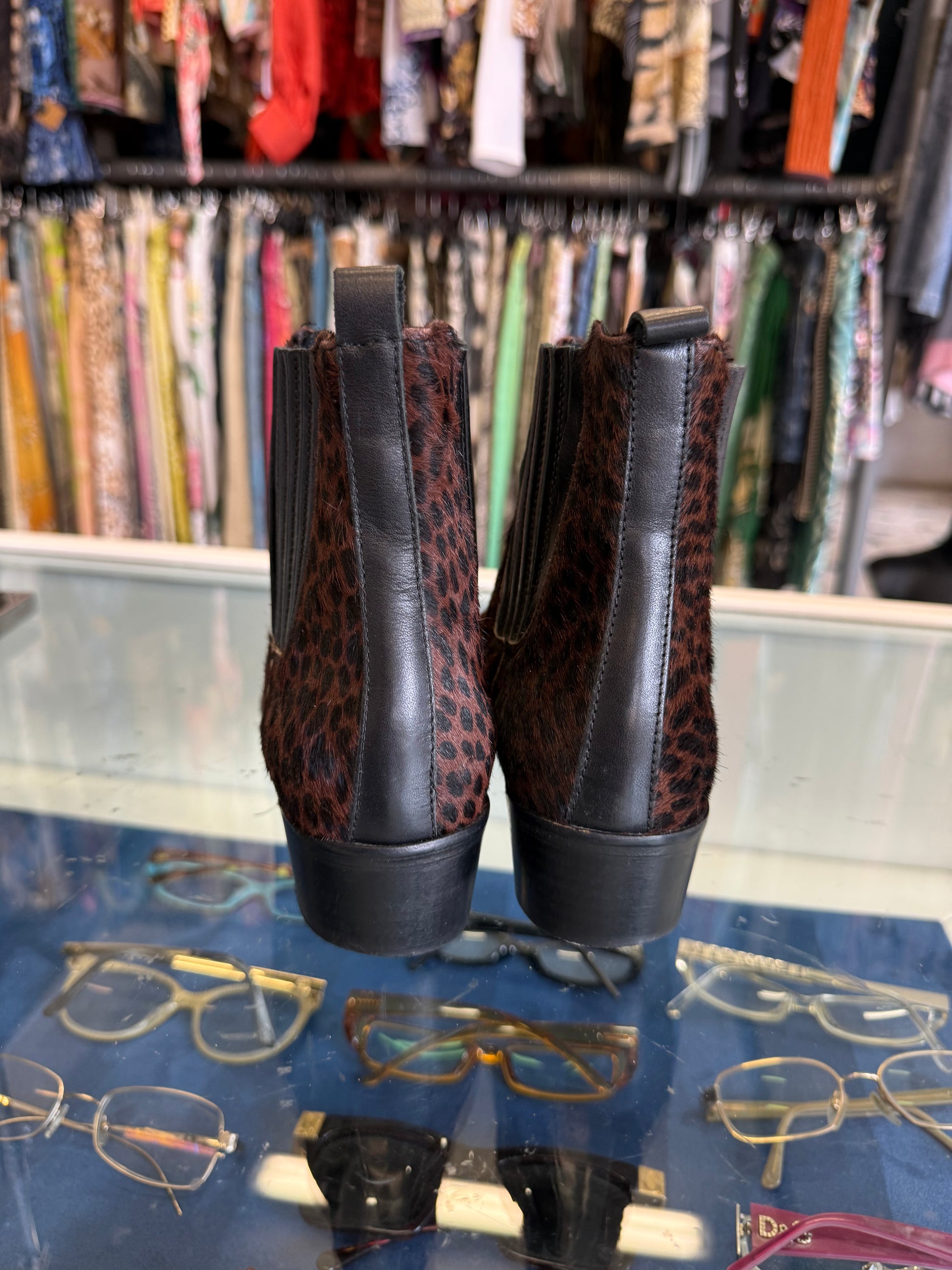 Polacchini Max Mara in cavallino stampa leopardo
