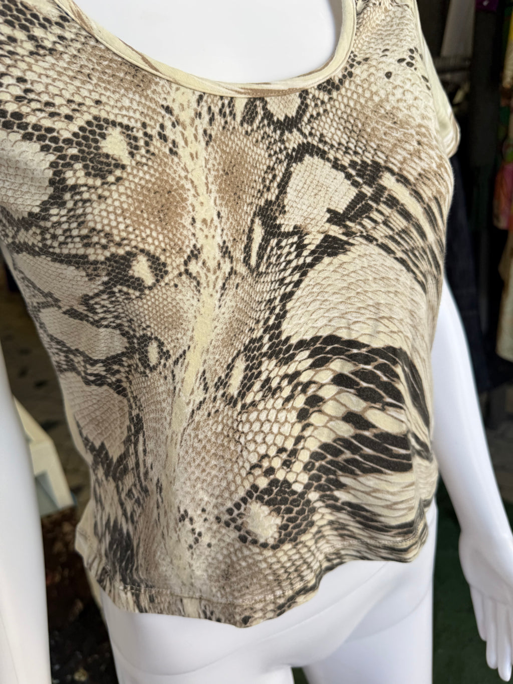 Top Roberto Cavalli pitone sfumato 2000s