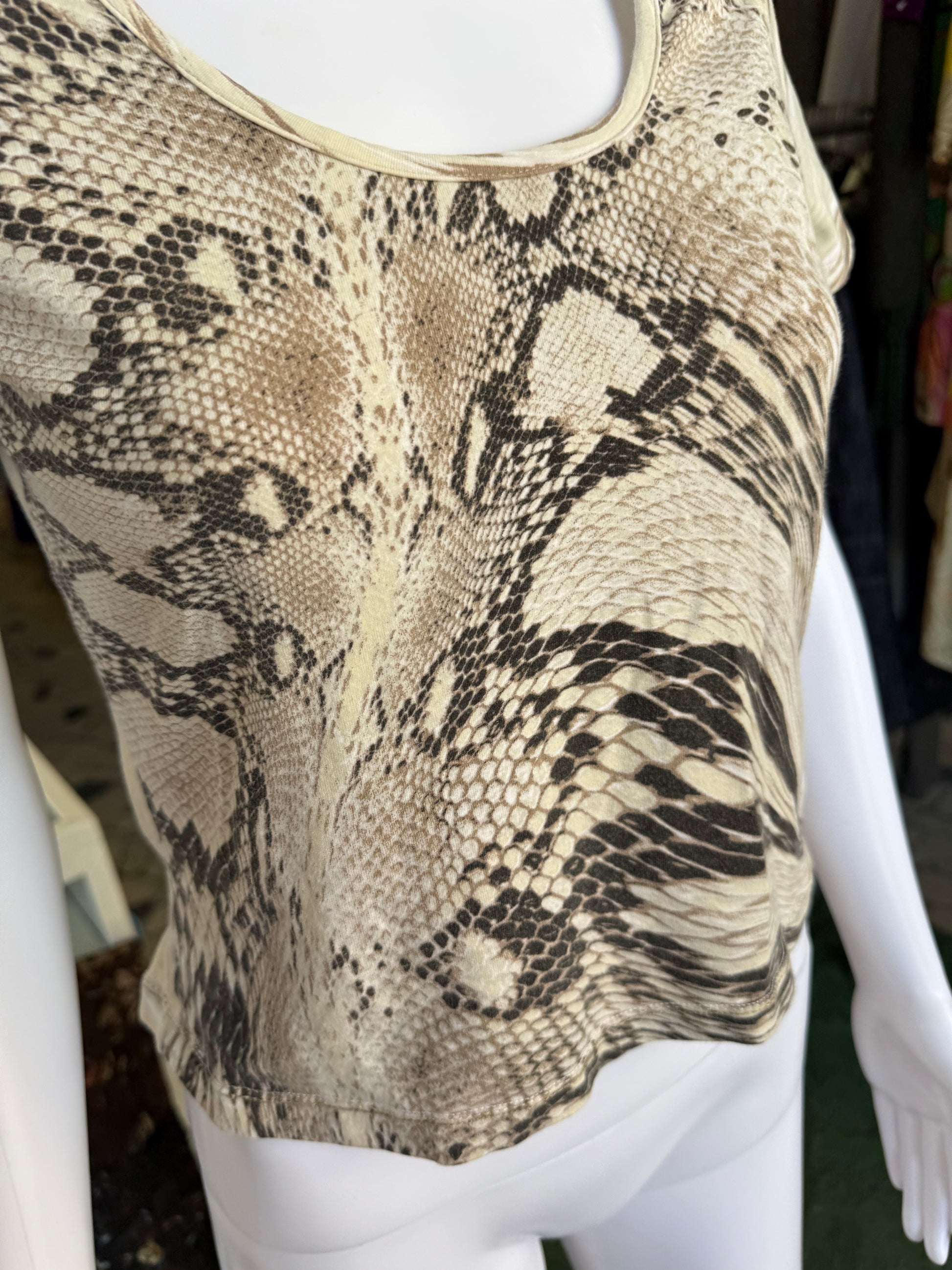 Top Roberto Cavalli pitone sfumato 2000s