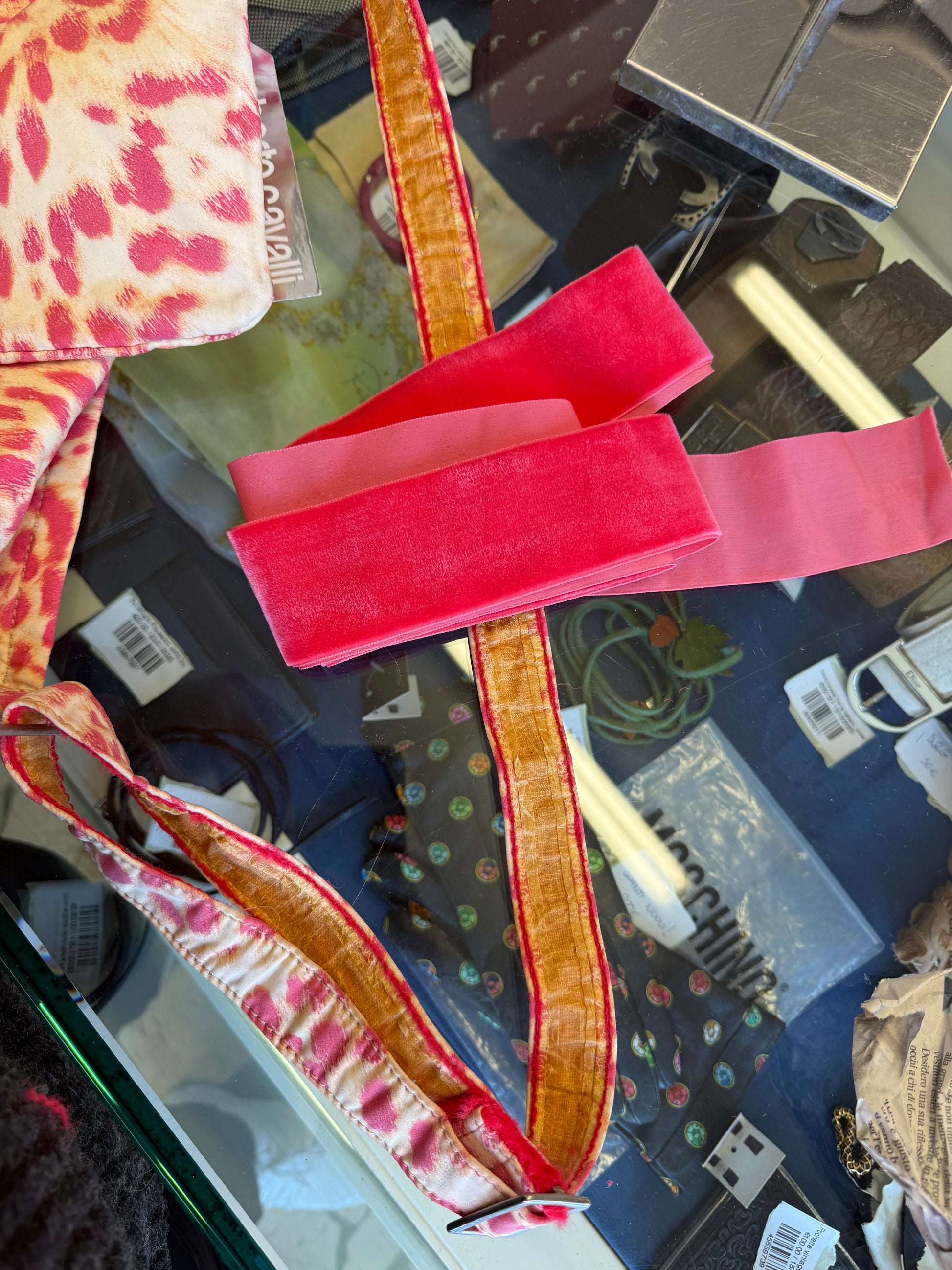 Borsa Roberto Cavalli SS2000 pink leopard print