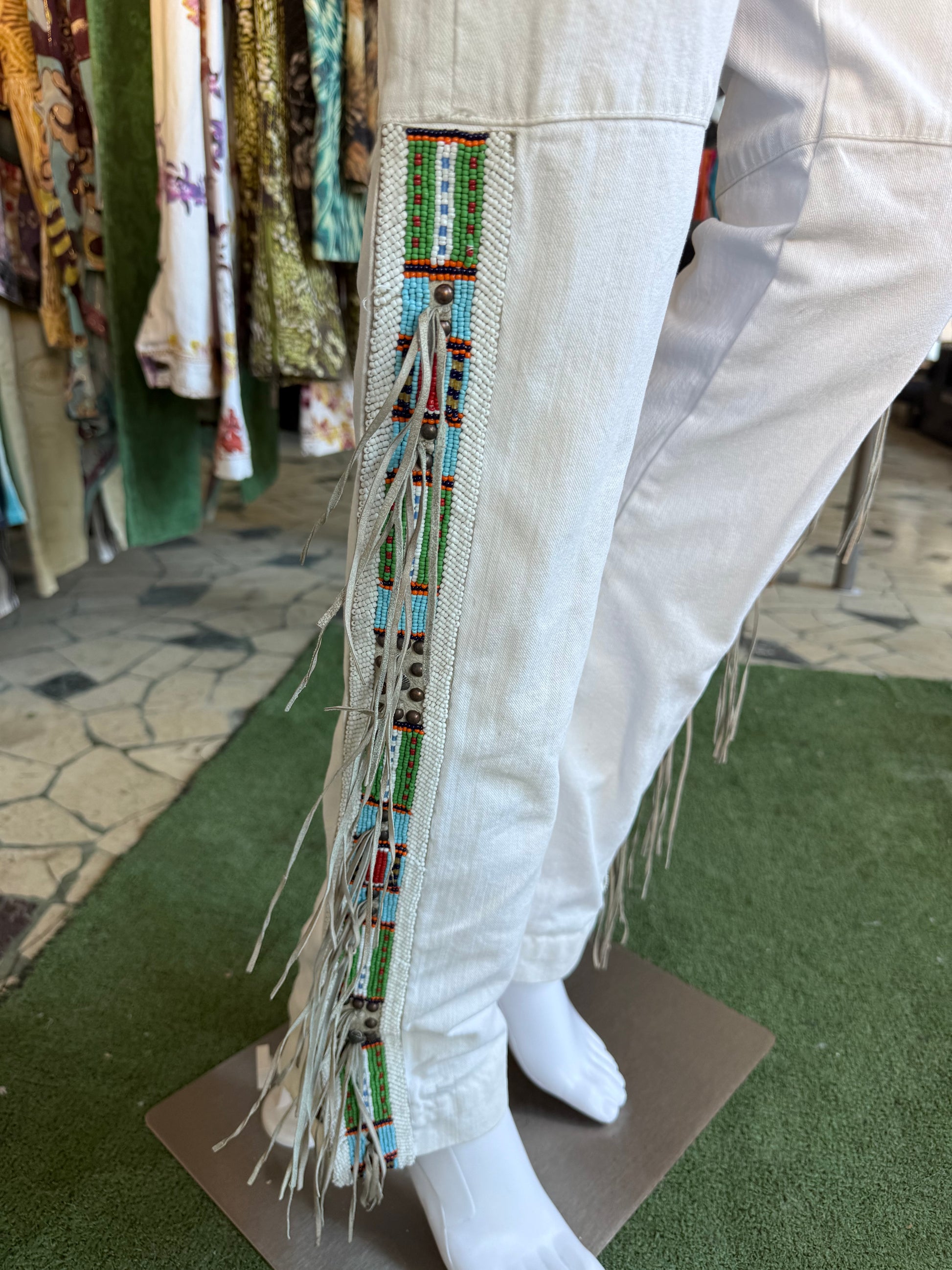 Jeans Ralph Lauren navajo e frange 00s