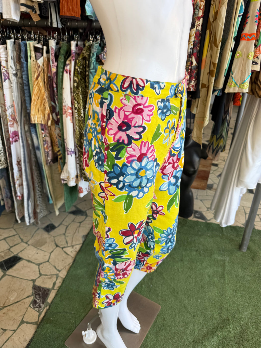 Jeans Moschino Capri fiori 2000s