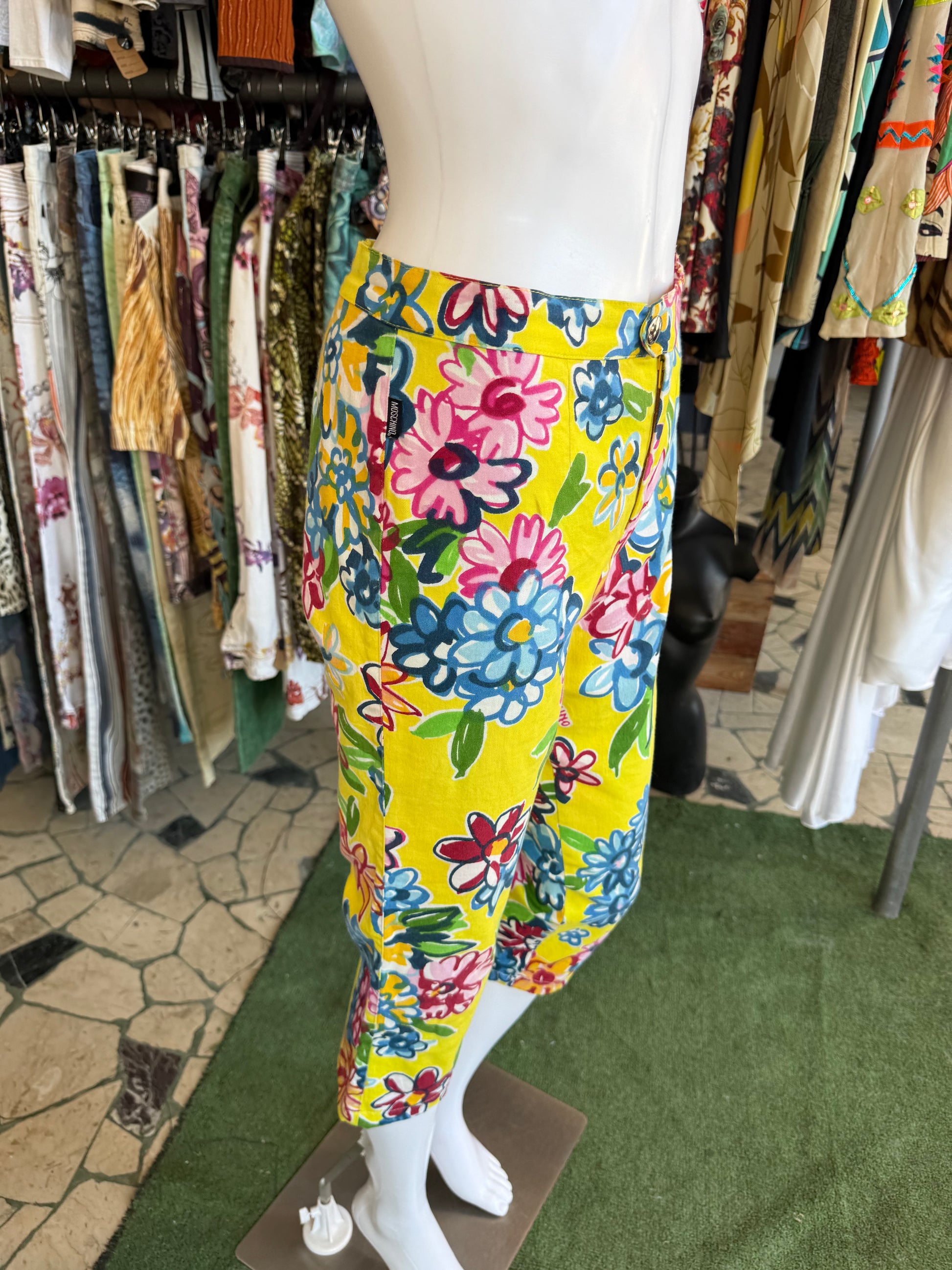 Jeans Moschino Capri fiori 2000s
