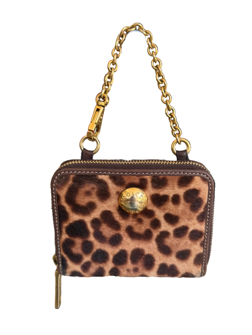 Micro pochette Dolce & Gabbana cavallino leopardato 00s