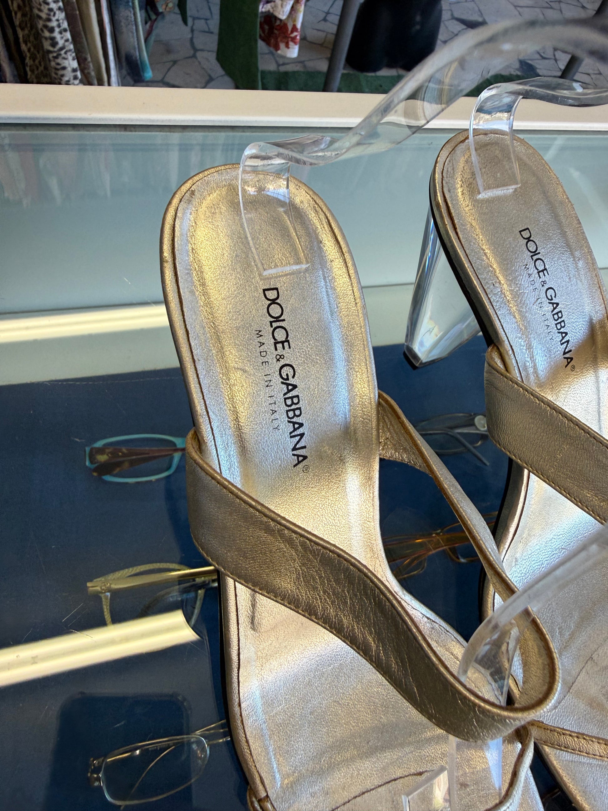 Sandali cristallo Dolce & Gabbana 00s nuovi