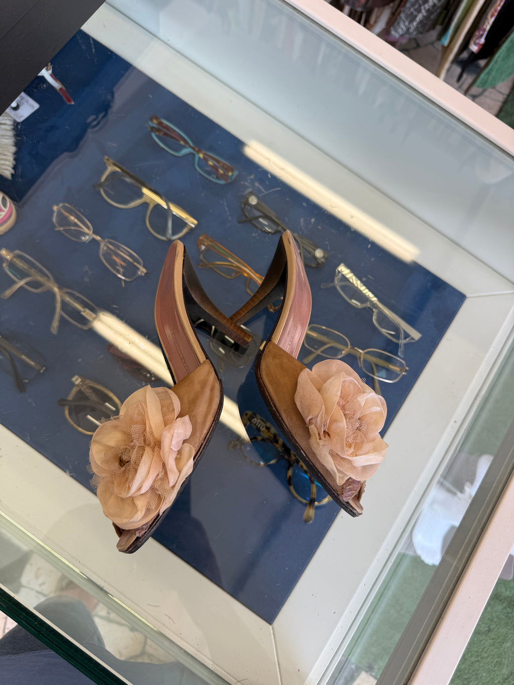 Sandali sabot Giuseppe Zanotti fiori e perline ricamate 00s
