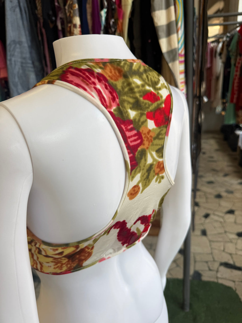 Top Gianfranco Ferrè fiori tropicali 00s