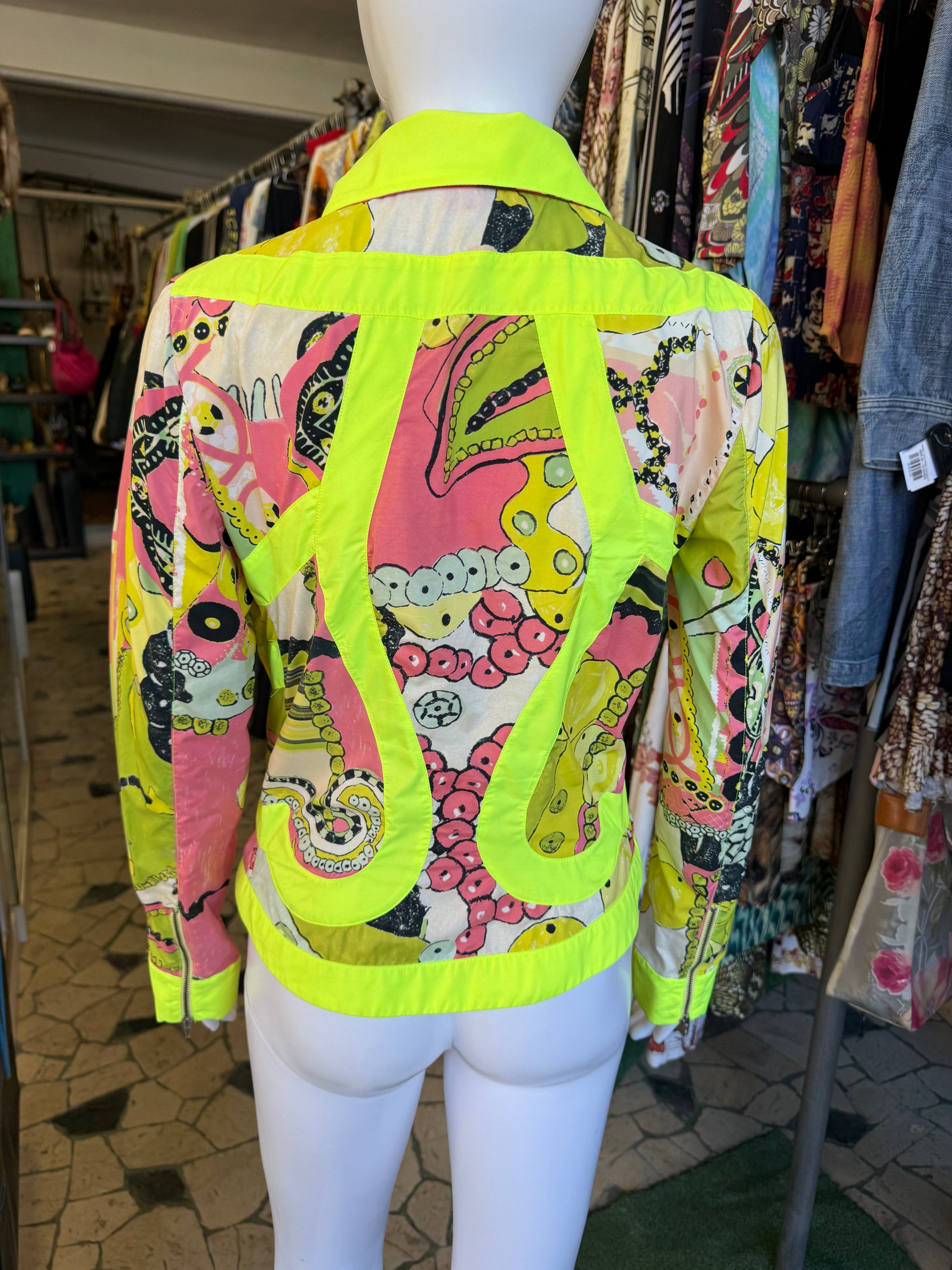 Giacca Christian Lacroix stampa fluo 00s