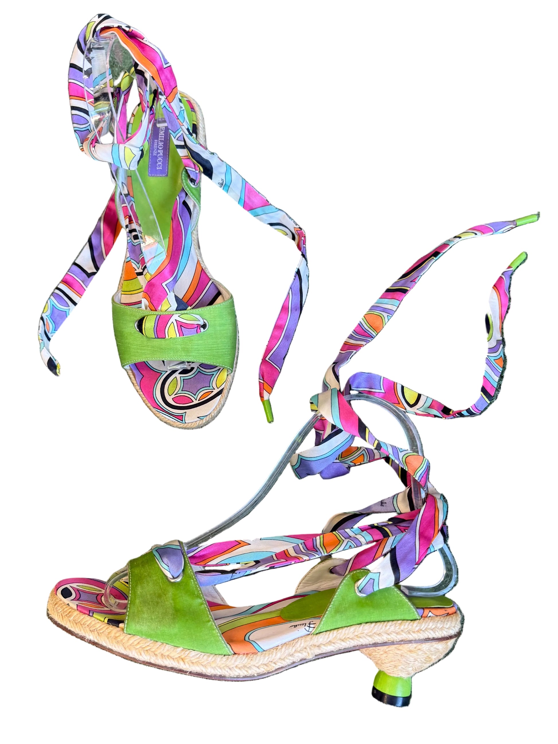 Sandali Emilio Pucci alla schiava espadrialis 2000s