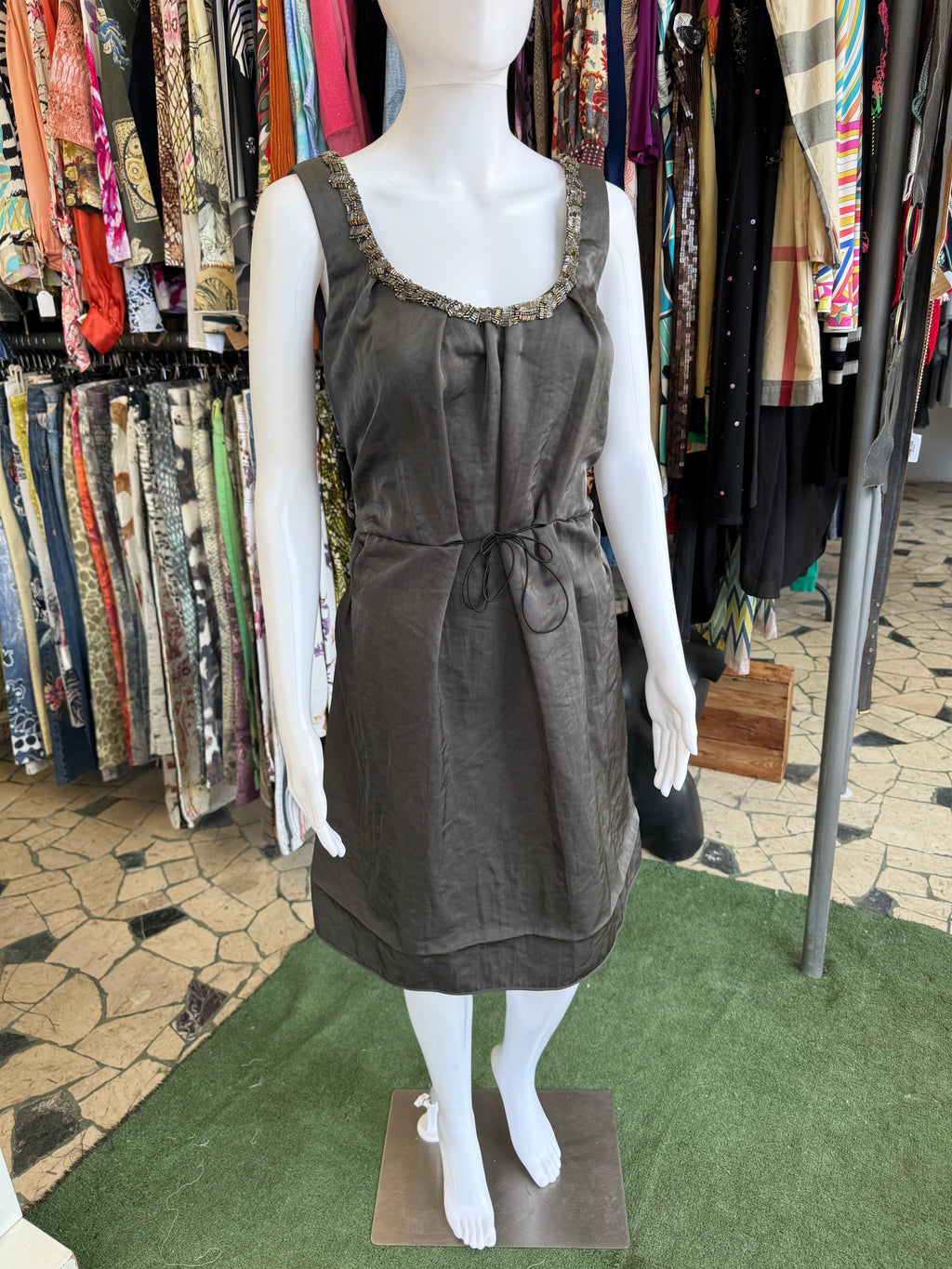 Abito Marni in nylon ricamato 00s