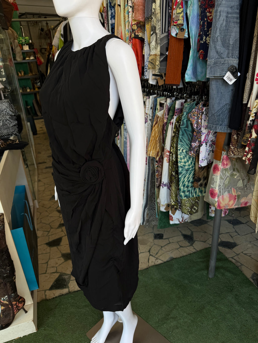 Abito Moschino fiore seta 2000s