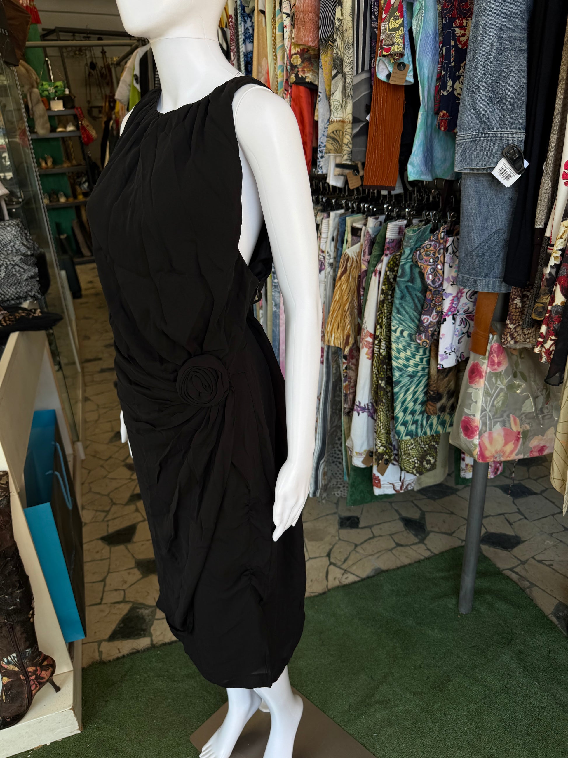 Abito Moschino fiore seta 2000s