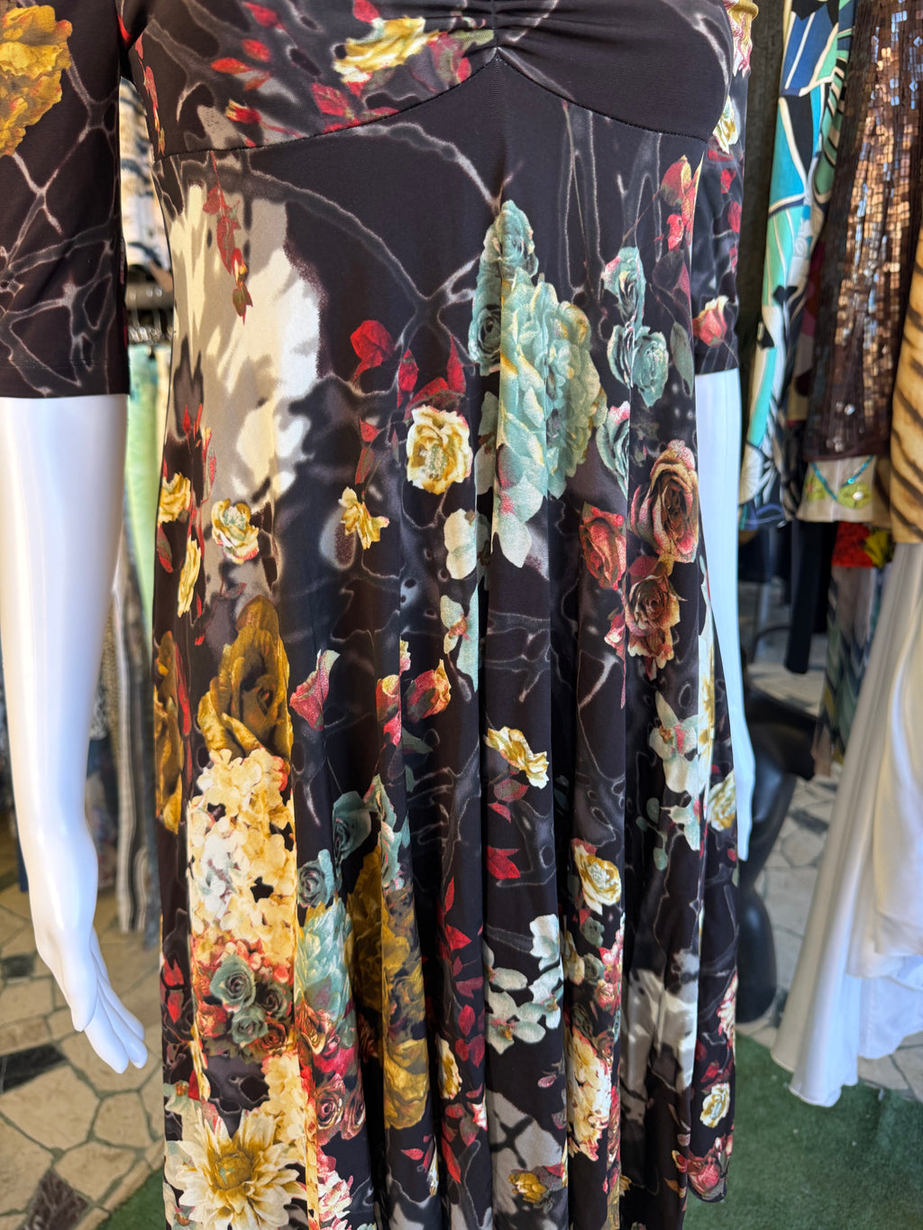 Abito Roberto Cavalli floreale anno 2000s
