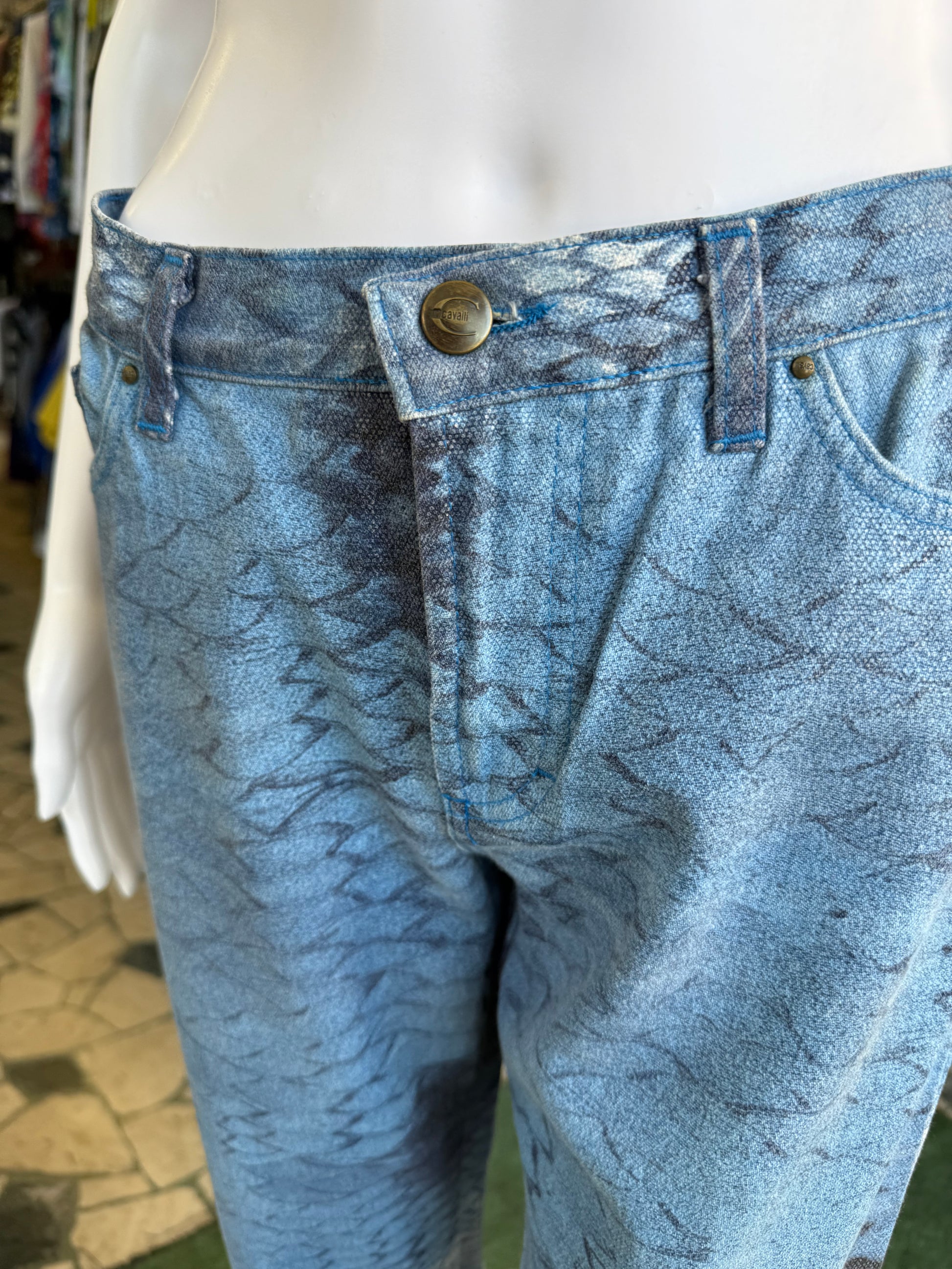 Jeans Roberto Cavalli blue fish 2000”