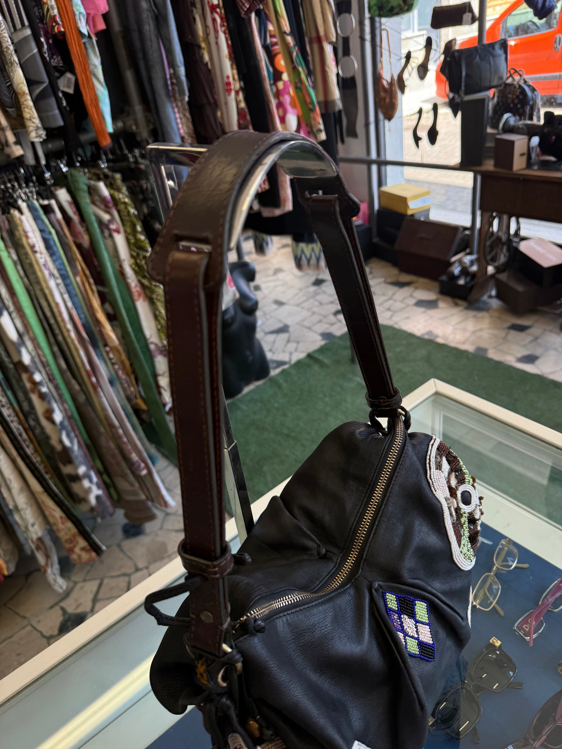 Borsa Etro ricamata in perline navajo 00s