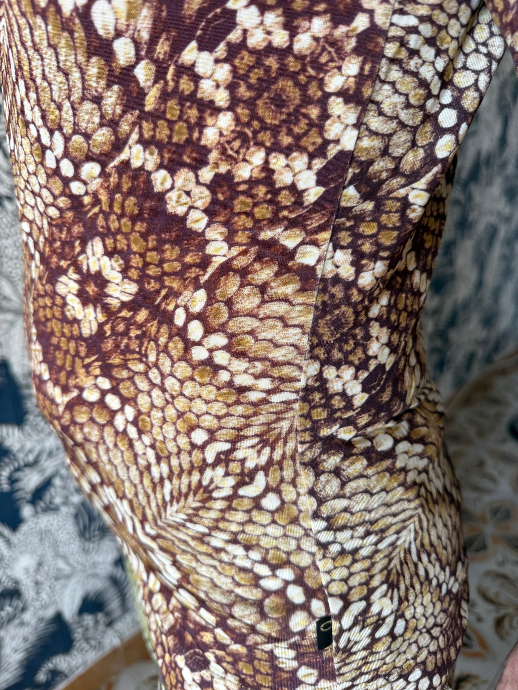 Top manica lunga pitone marrone Roberto Cavalli Just 2000”
