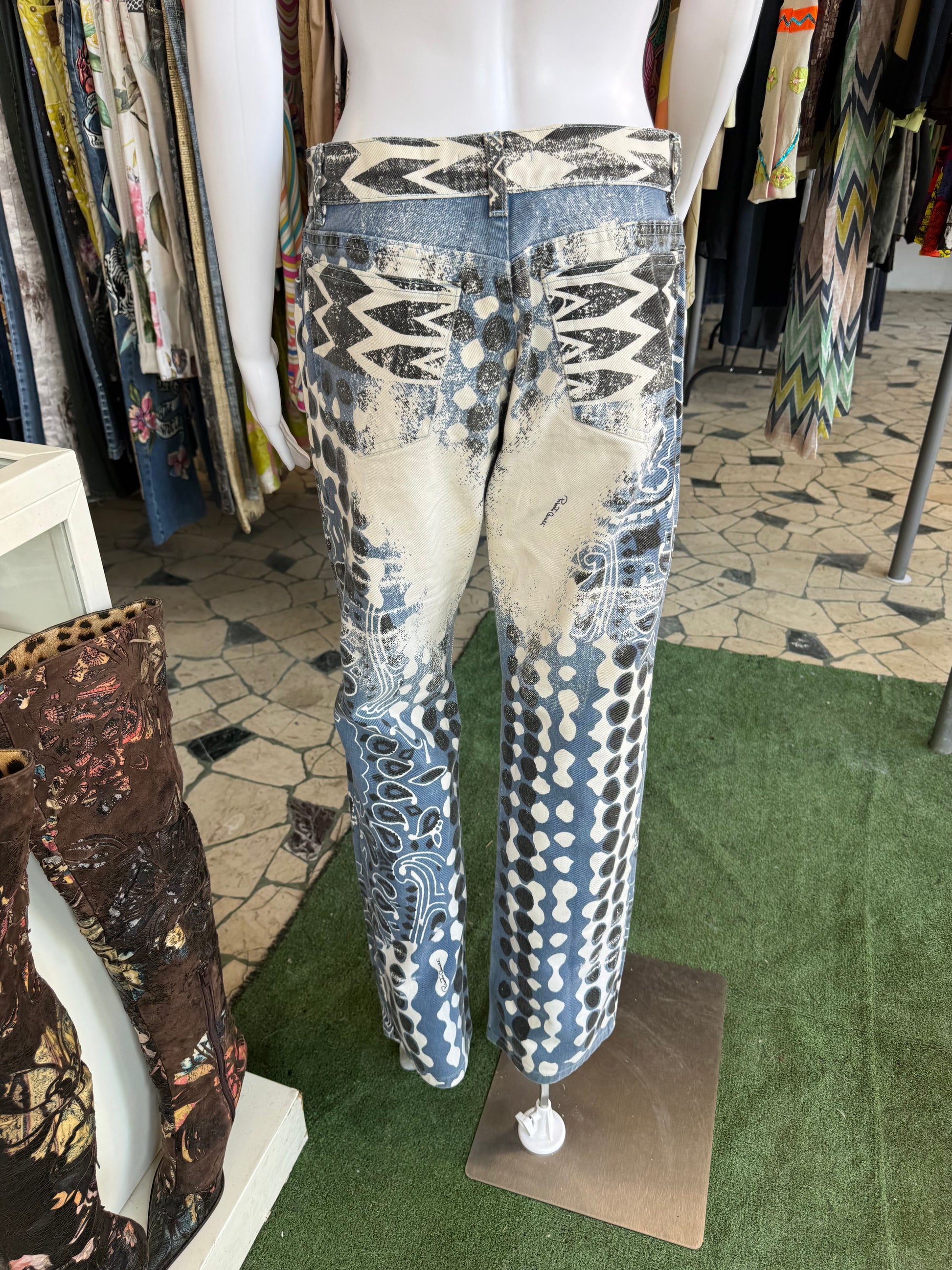 Jeans bandana Roberto Cavalli blu SS2003
