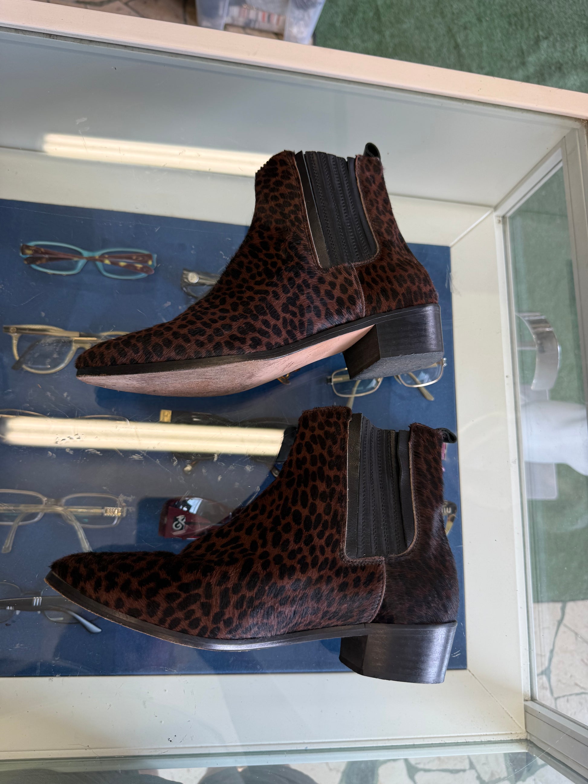 Polacchini Max Mara in cavallino stampa leopardo