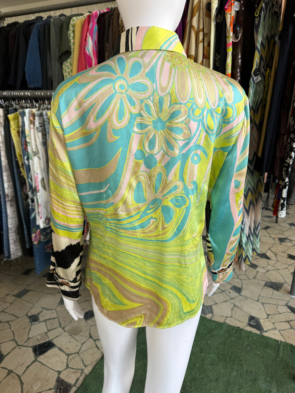 Camicia patchwork Roberto Cavalli SS2004 animalier