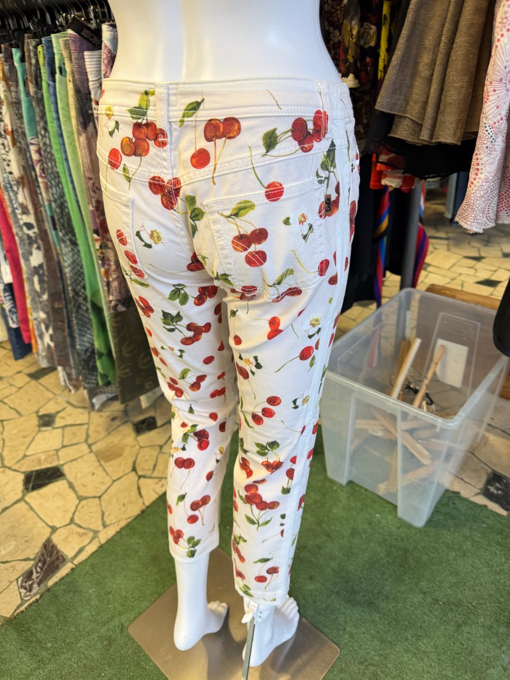 Jeans Dolce & Gabbana ciliegie rosse anni 00s