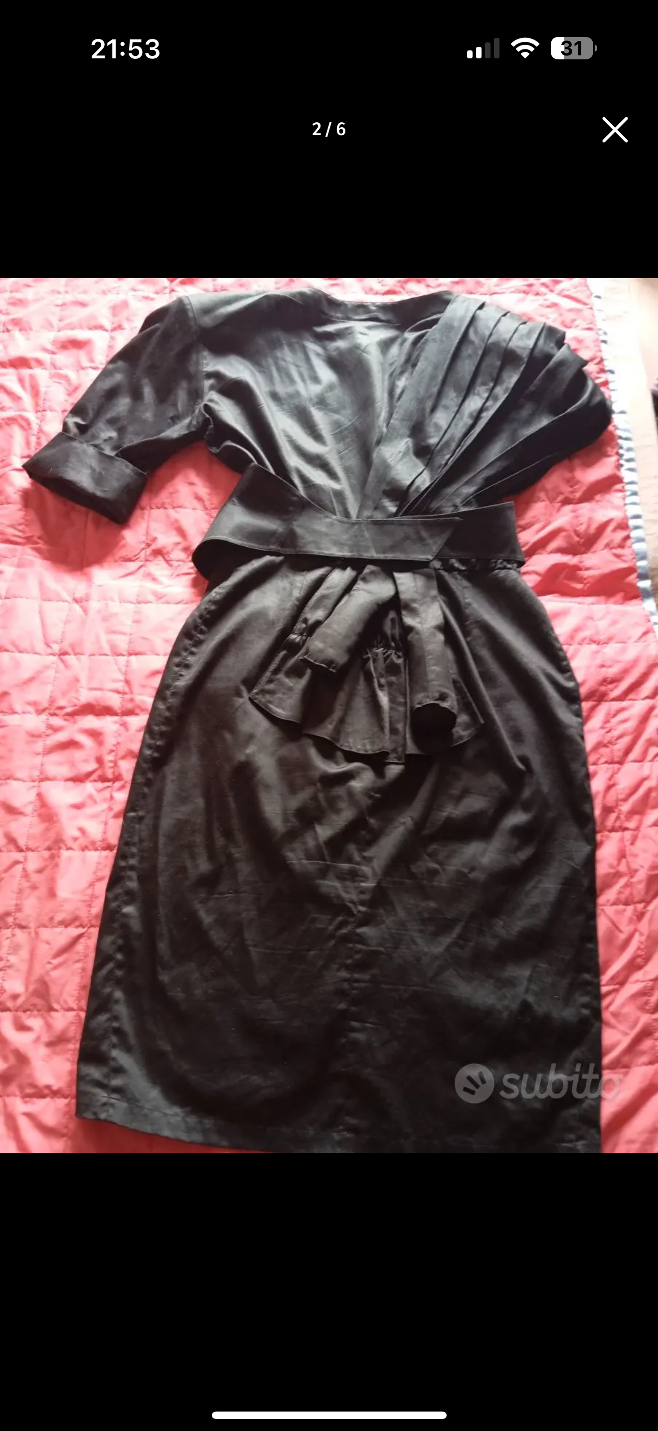 Abito Thierry Mugler anni 90 asimmetrico