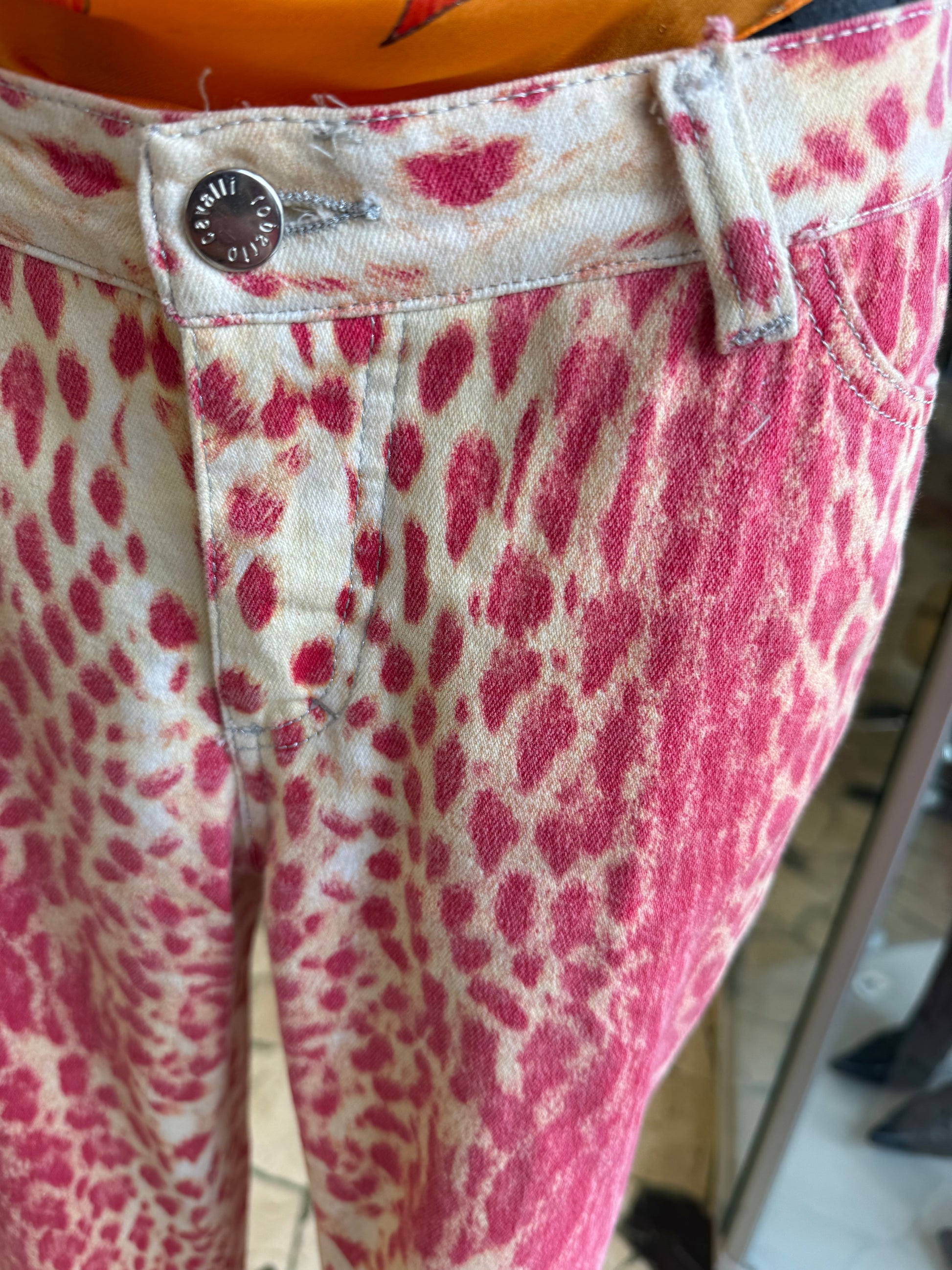 Jeans Roberto Cavalli SS2000 pink Leopard