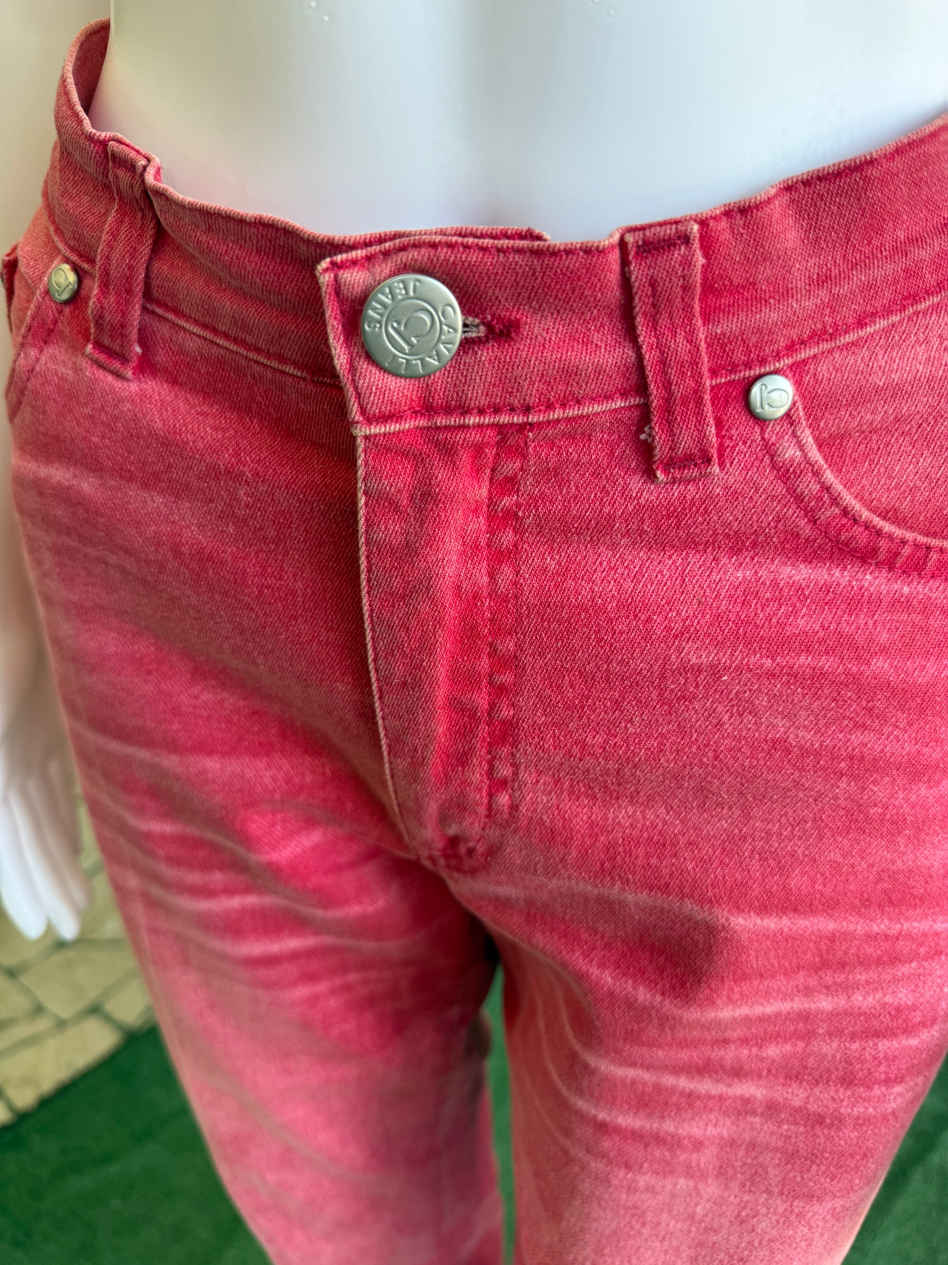 Jeans Roberto Cavalli fucsia sabbiato 90s