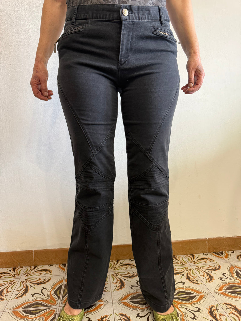 Jeans Roberto Cavalli Just neri con dettagli