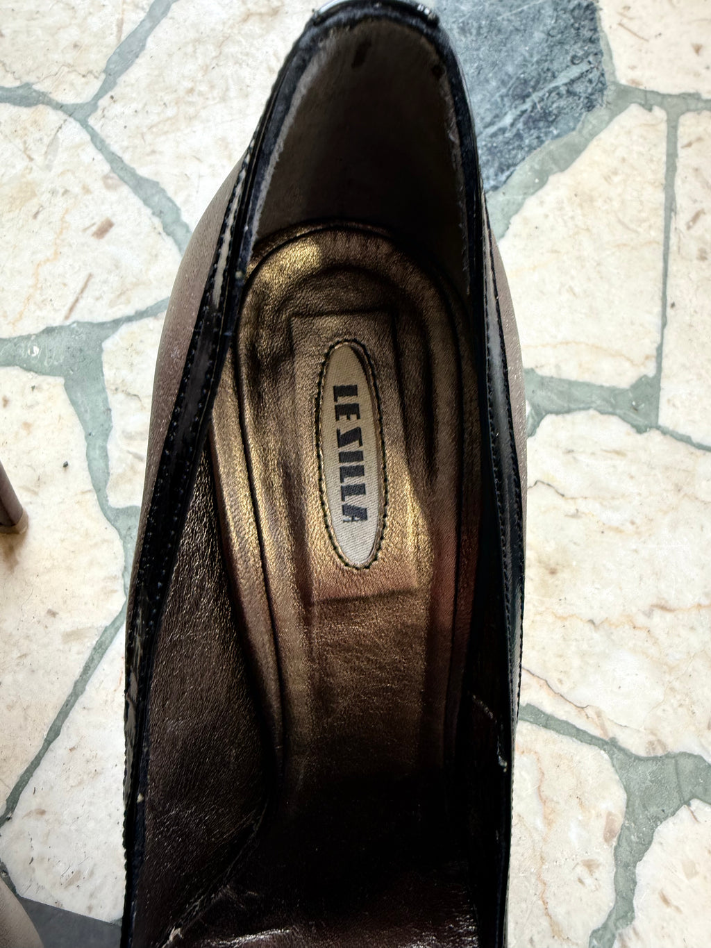 Décolleté Le Silla argento e nero