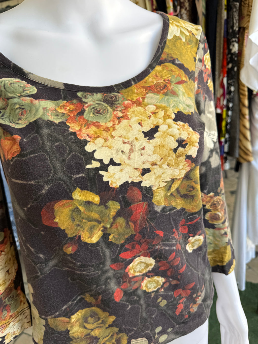 Top Roberto Cavalli floreale 2000s