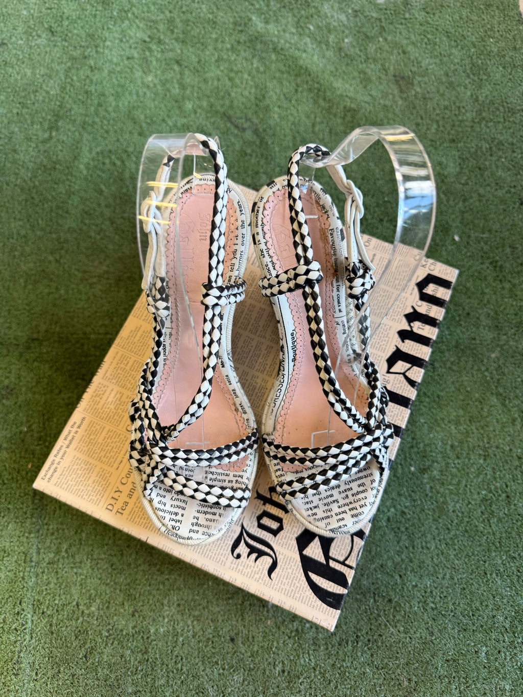 Sandali zeppa John Galliano Gazzette 2000s