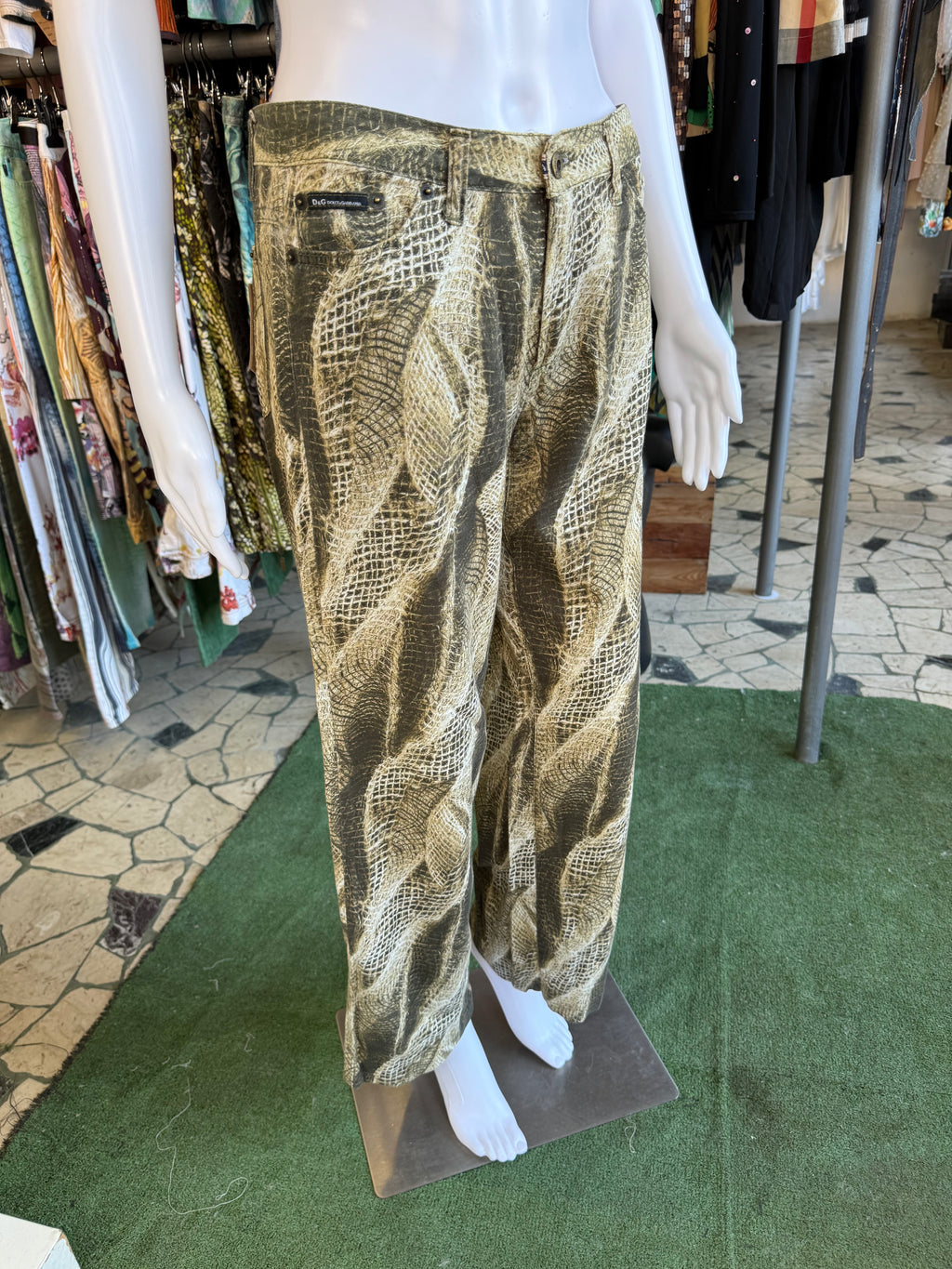 Pantalone Dolce & Gabbana rete da pesca 00s