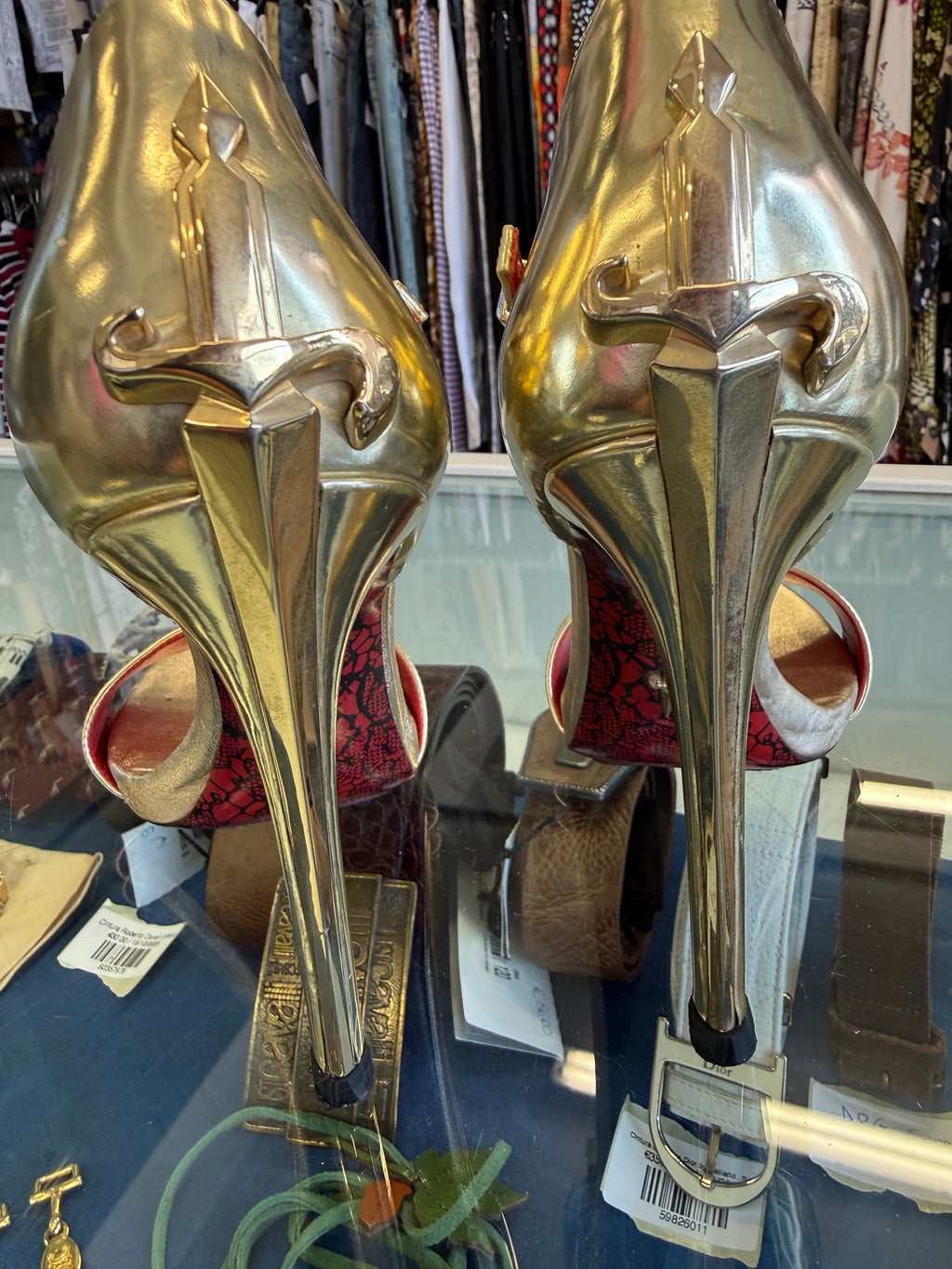 Cesare Paciotti sandali Dagger Heels Lady Blade oro 38