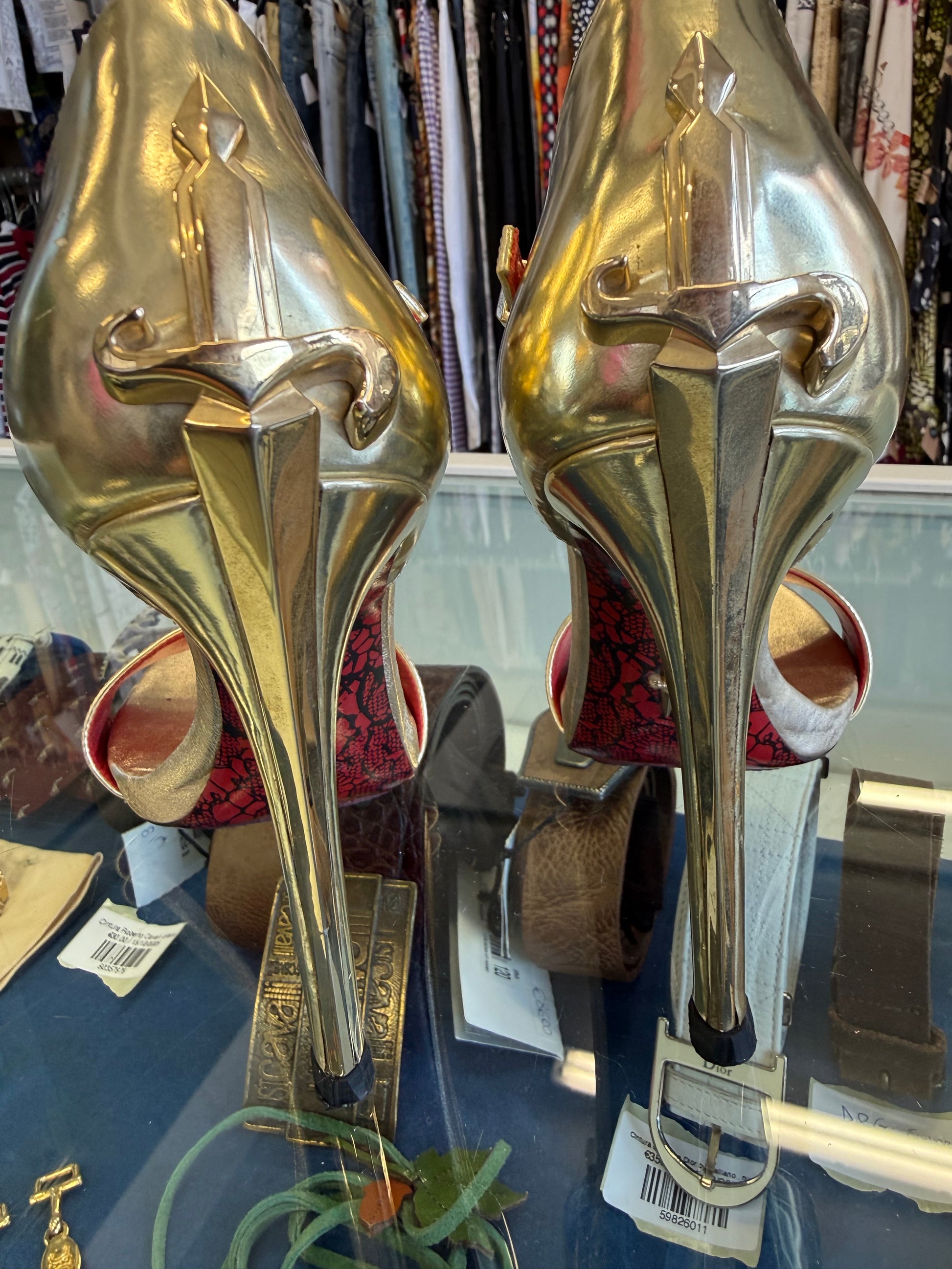 Cesare Paciotti sandali Dagger Heels Lady Blade oro 38