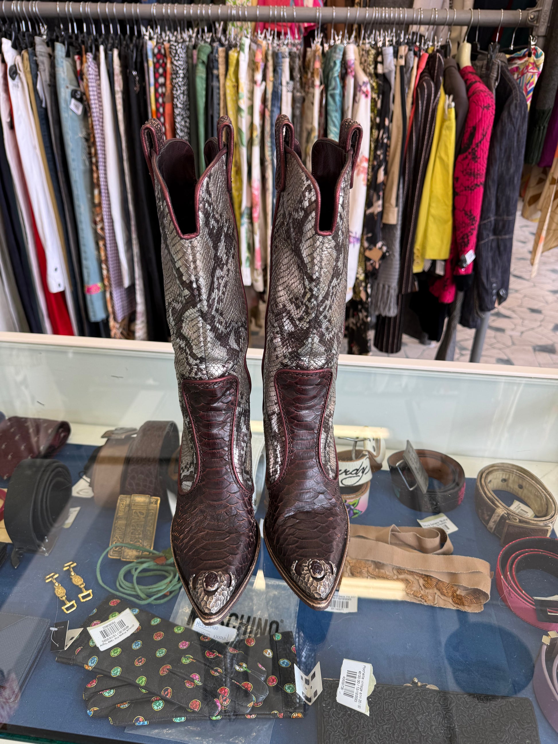 Stivali gioiello Giuseppe Zanotti Cowboy Texani pitone