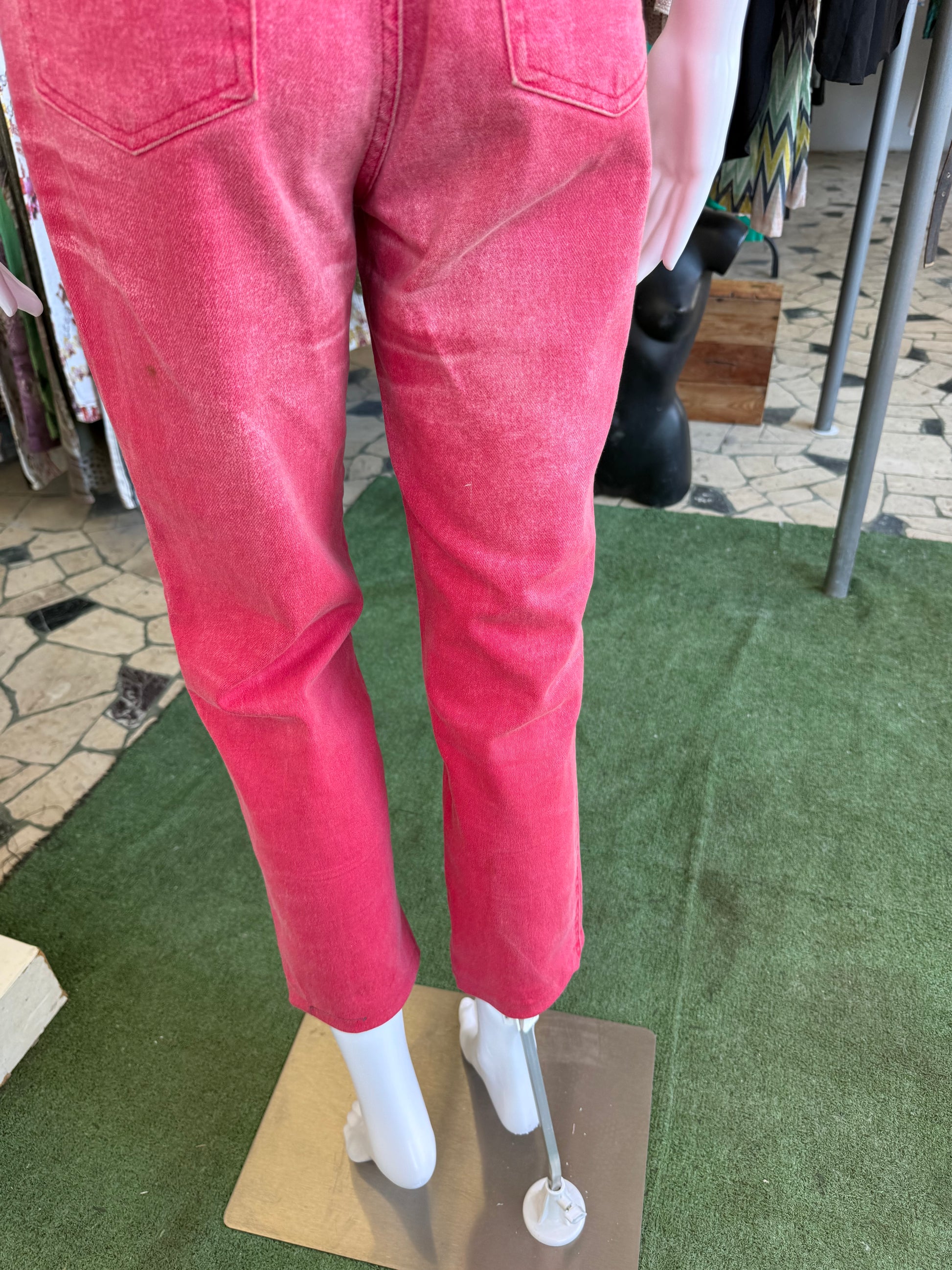 Jeans Roberto Cavalli fucsia sabbiato 90s