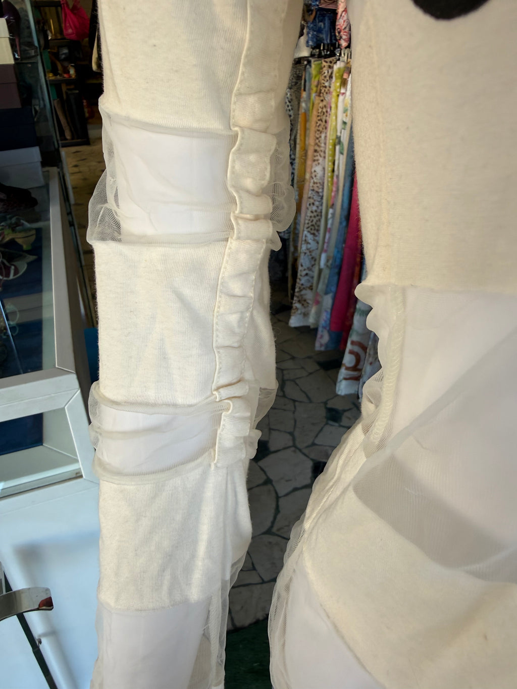 Top Gianfranco Ferrè drago su mesh 00s