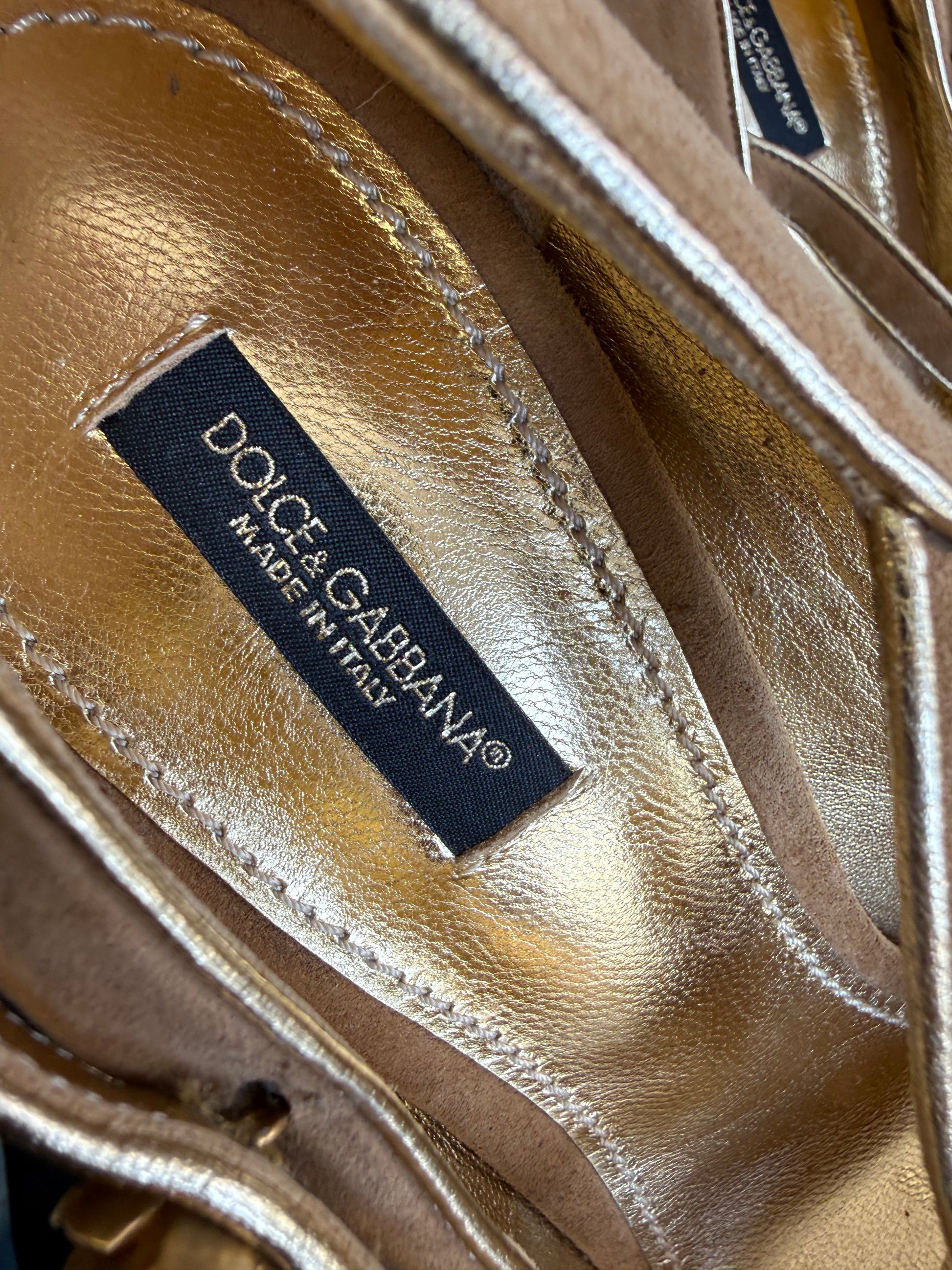 Décolleté Dolce & Gabbana camoscio beige 2010s nuove