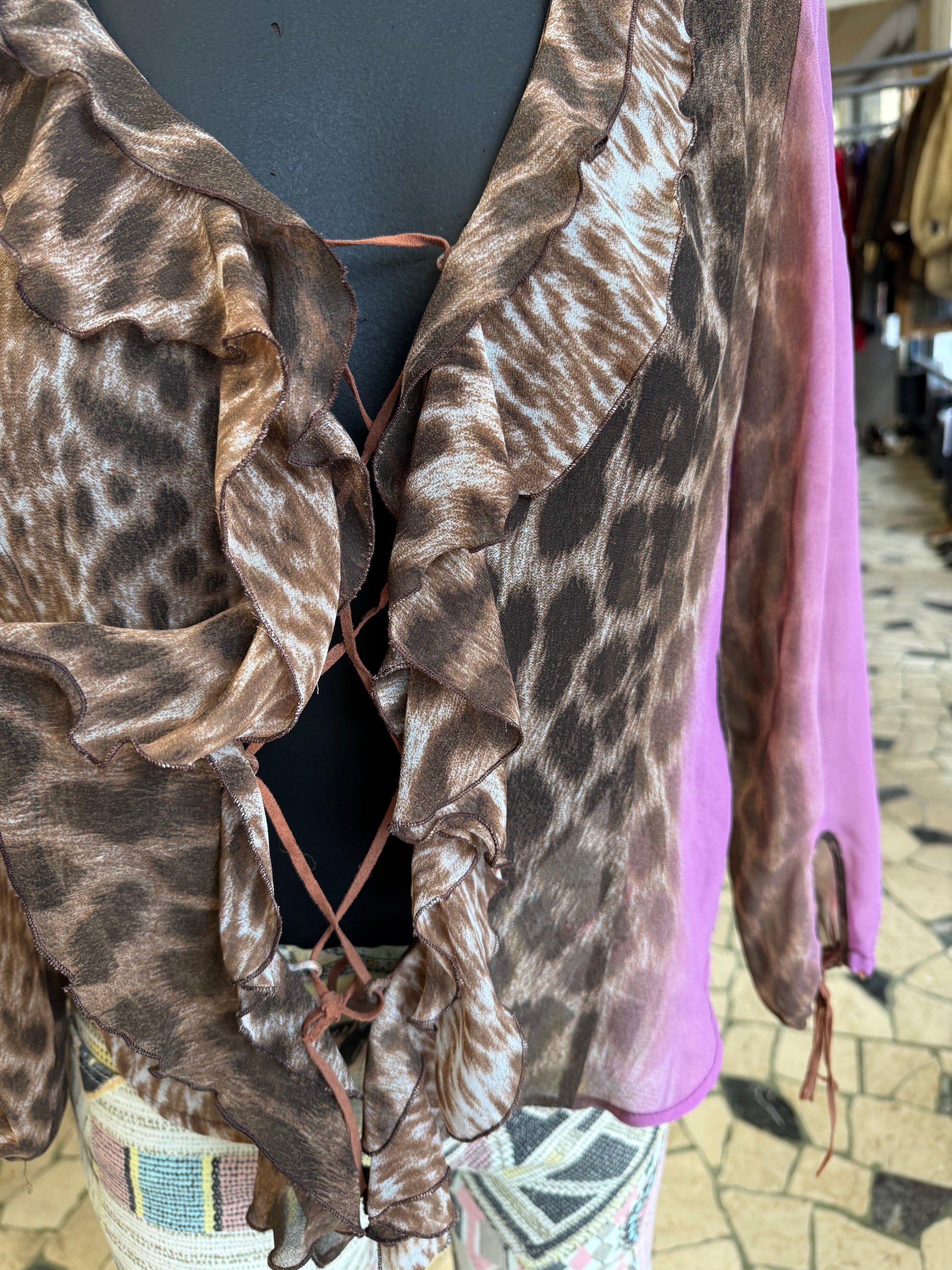 Camicia Roberto Cavalli Leopardo e fucsia 2000” just