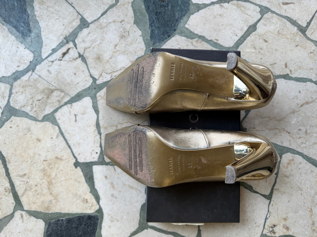 Tacchi gioiello  Le Silla oro e Swarovski