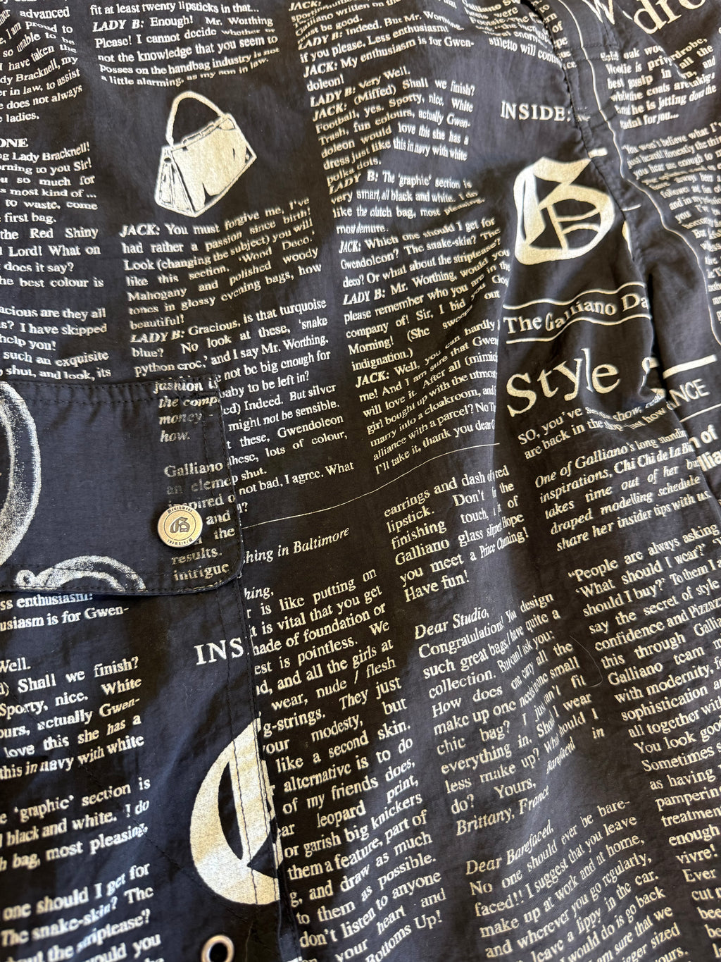 Costume da bagno John Galliano uomo fine 00s