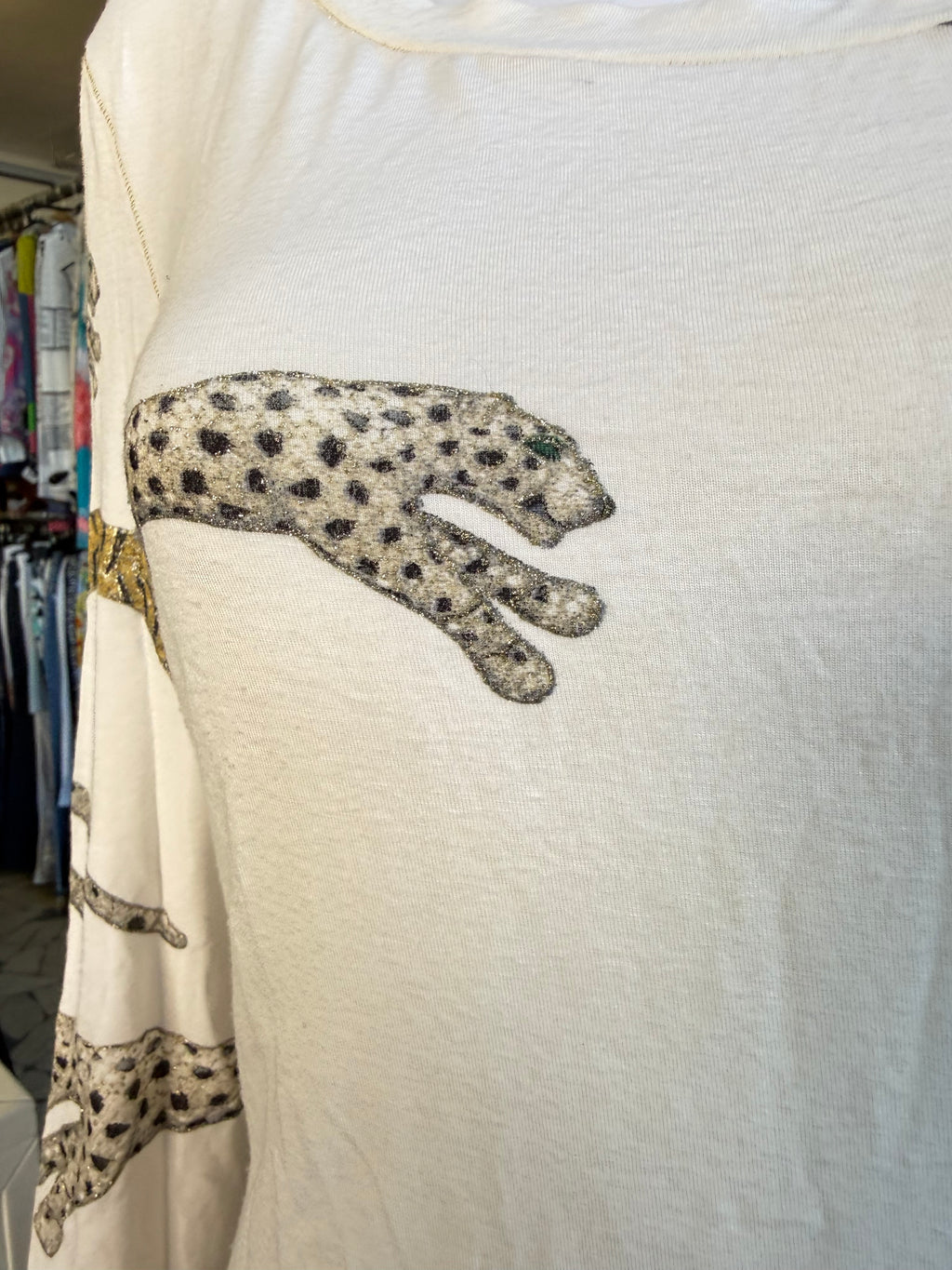 Top Roberto Cavalli FW2002 tigre e leopardo