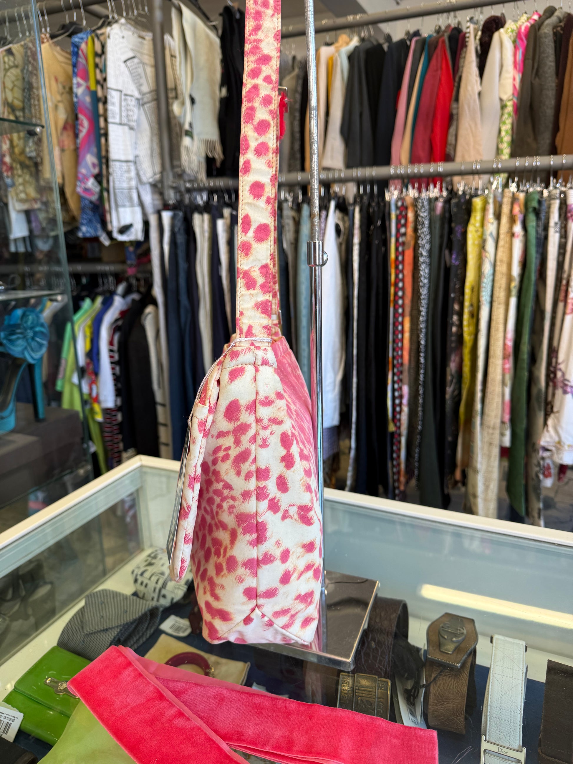 Borsa Roberto Cavalli SS2000 pink leopard print