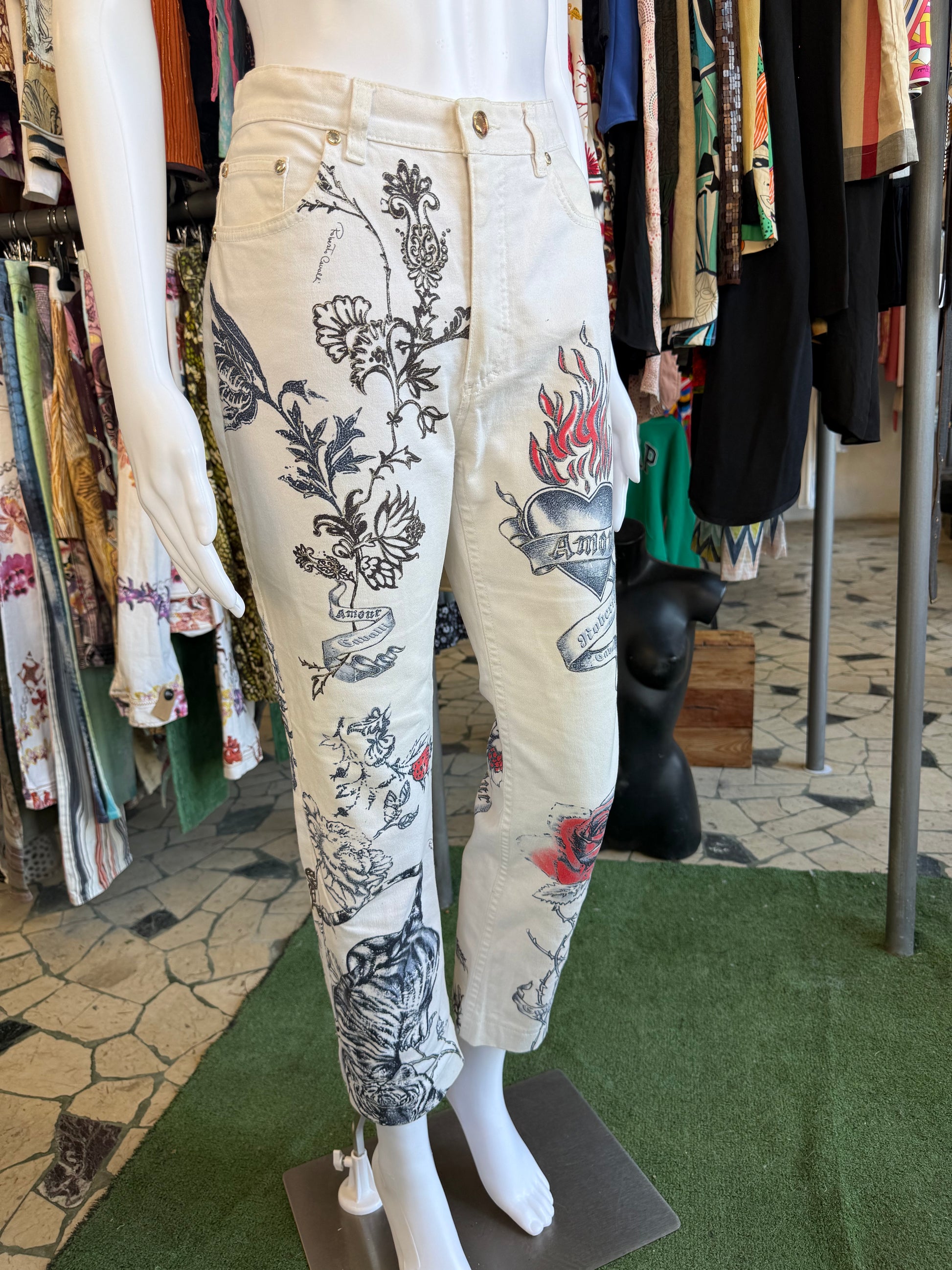 Jeans Roberto Cavalli SS2003 tattoo Tiger