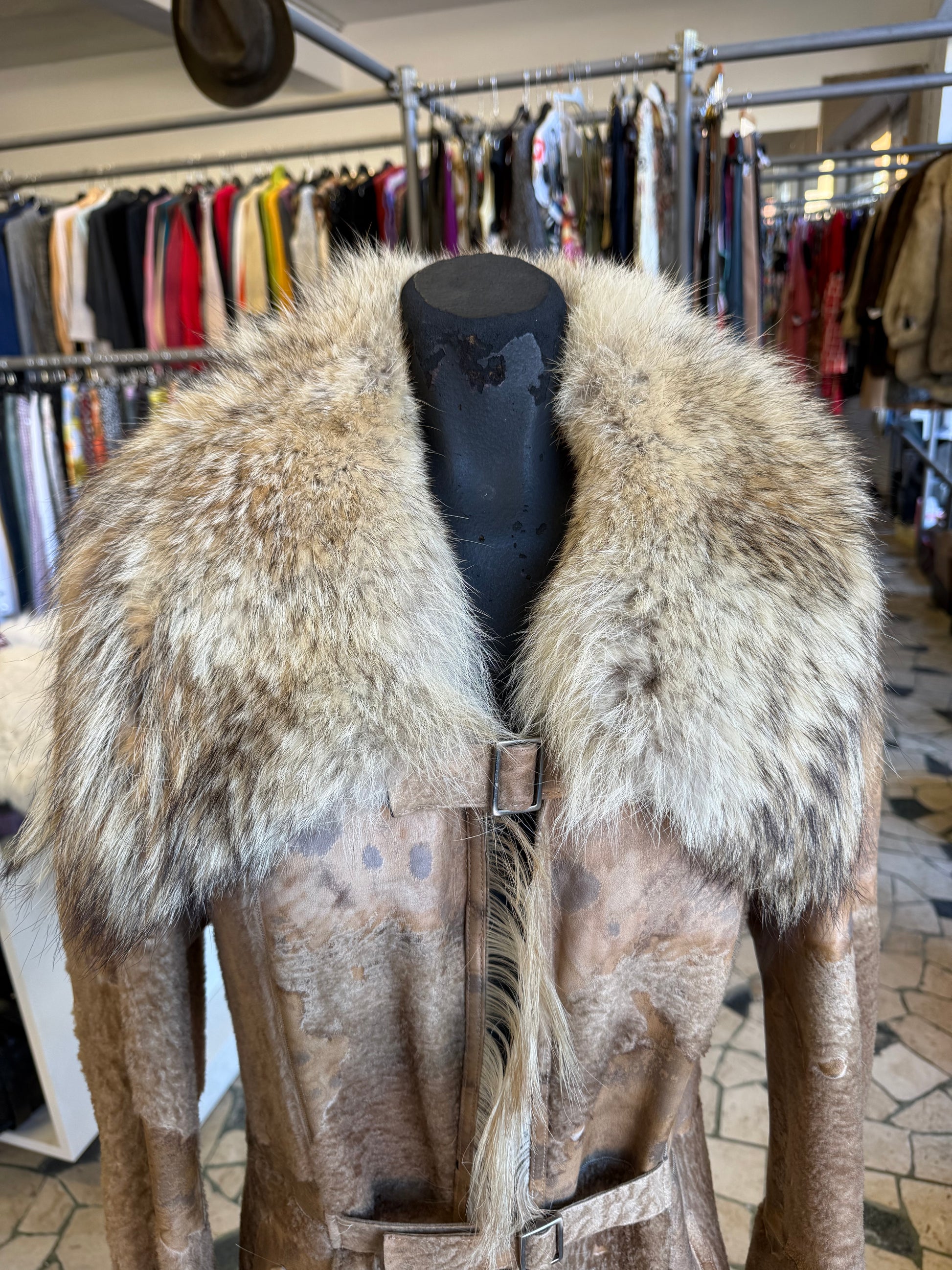 Cappotto shearling cavallino pezzato stile 2000